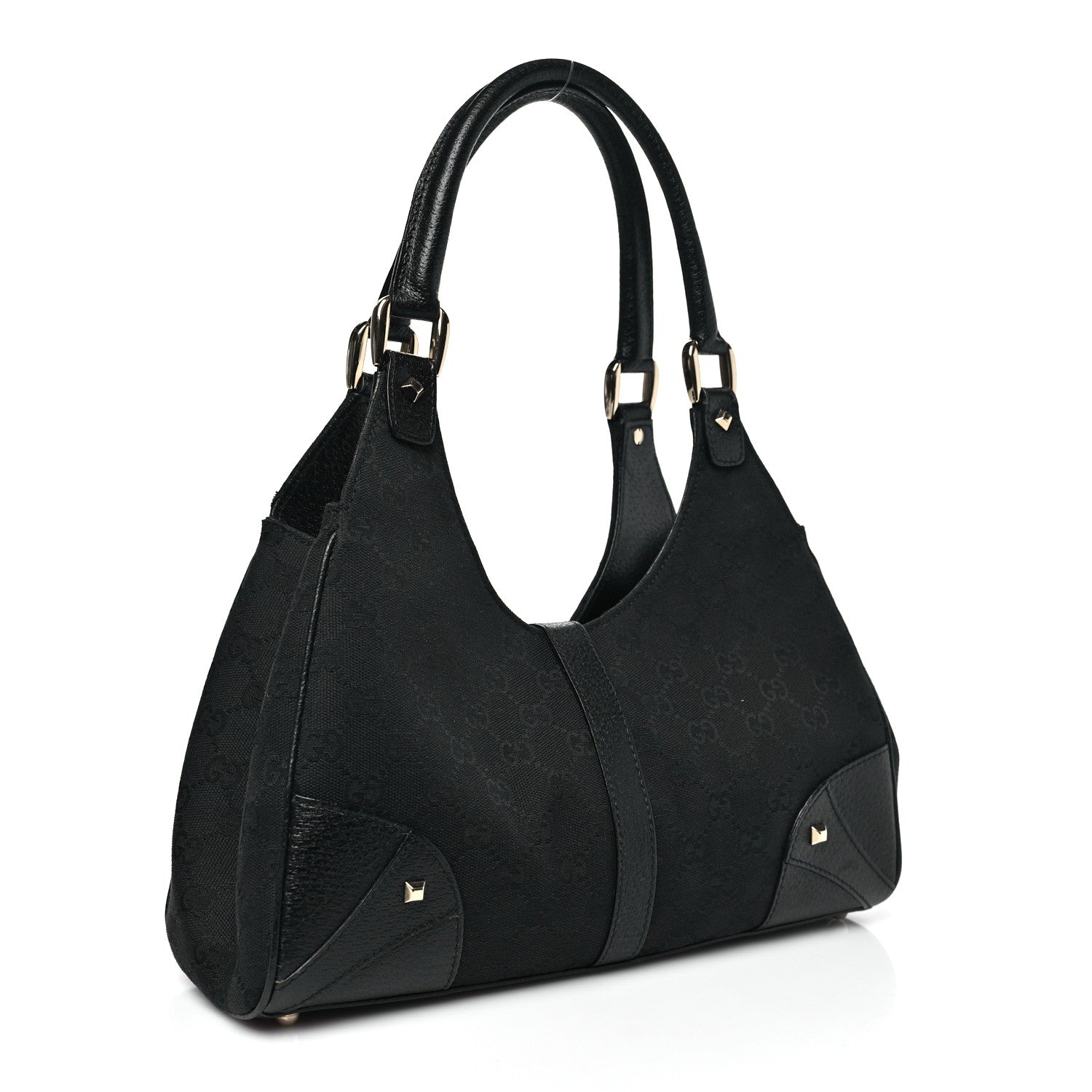 Monogram Calfskin Large Bardot Tote Black