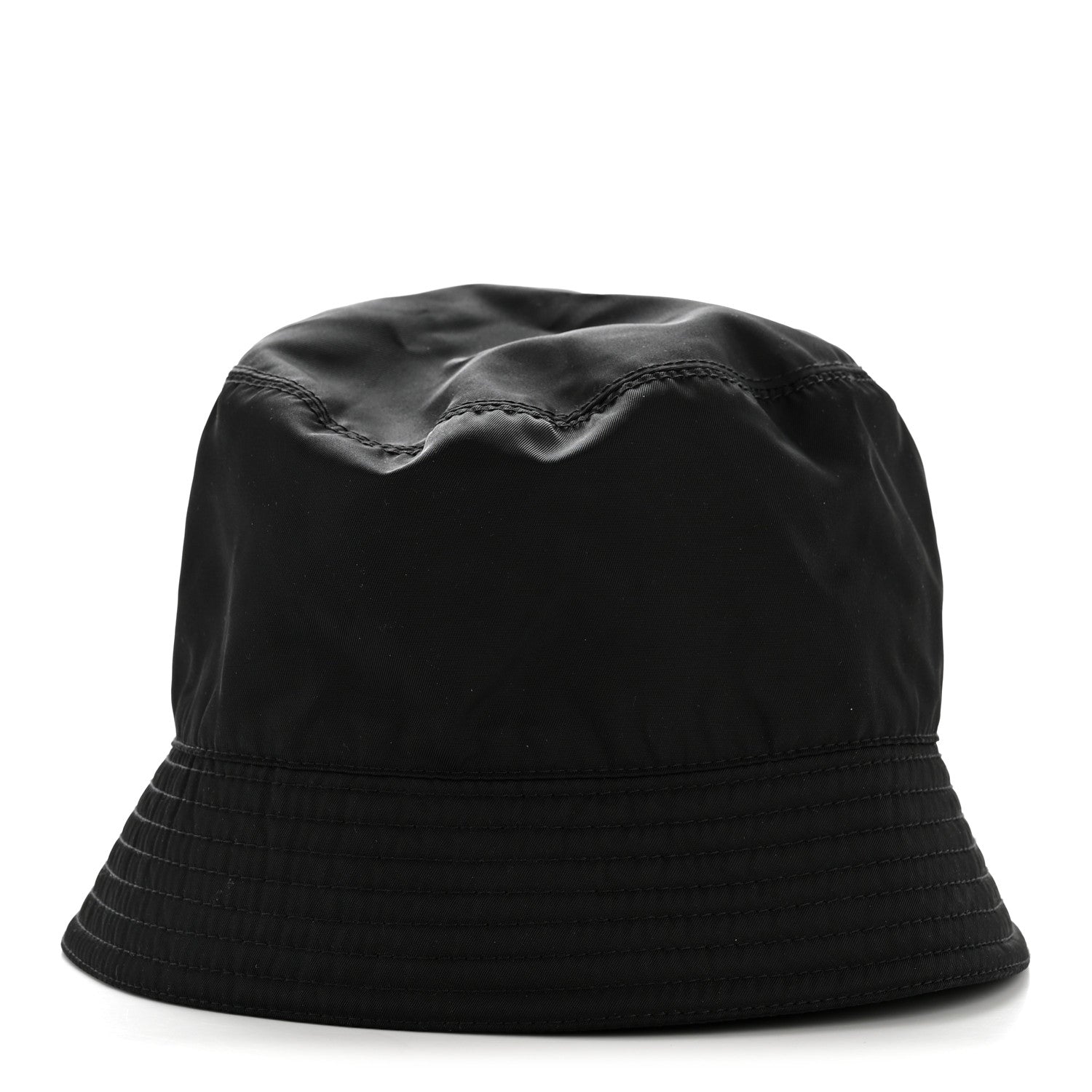 Re-Nylon Metal Triangle Logo Womens Bucket Hat XL Black