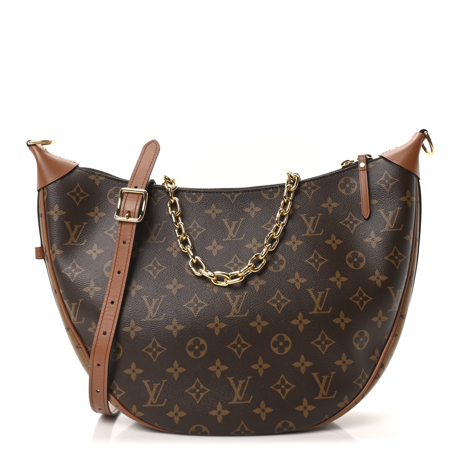 Reverse Monogram Loop Hobo