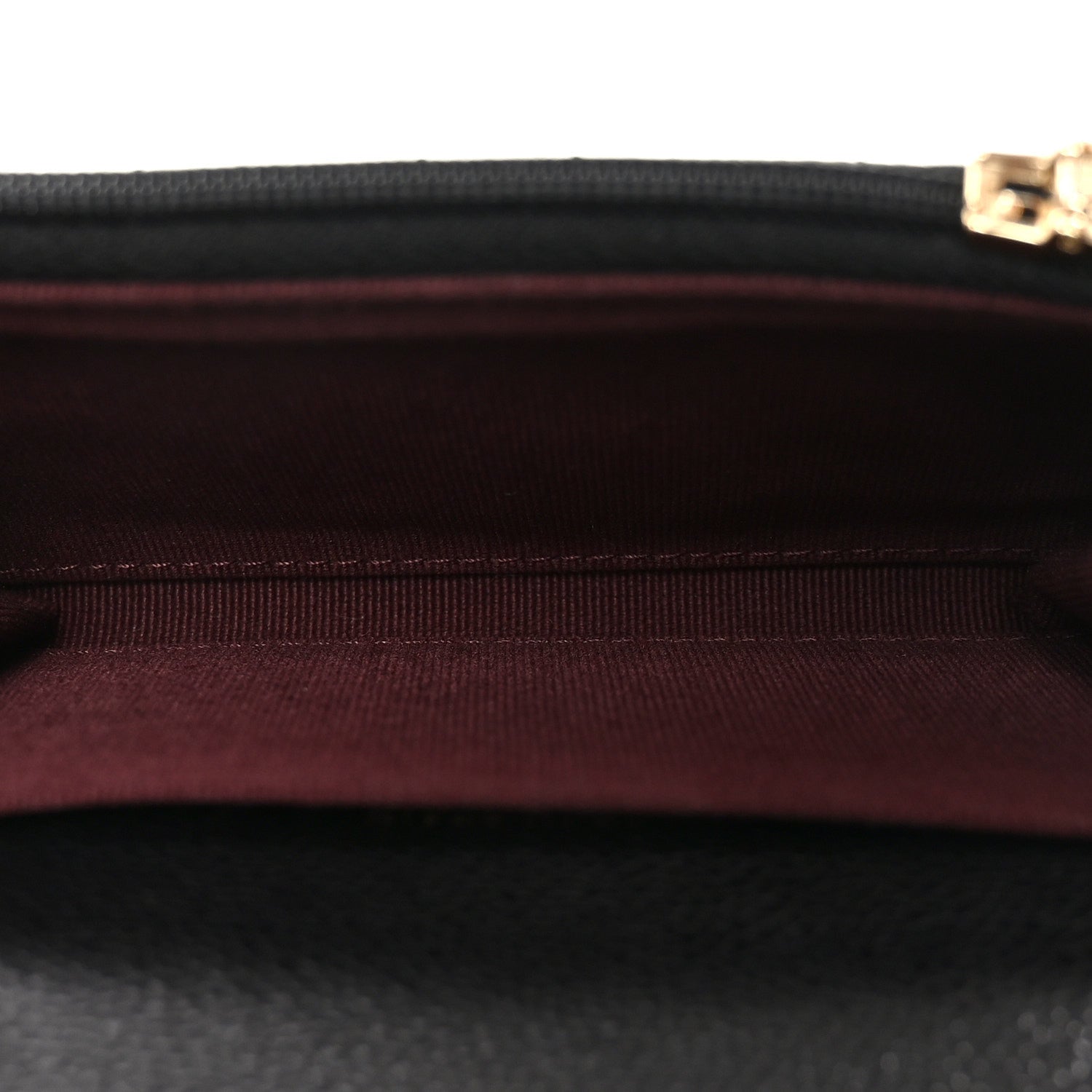 Caviar Quilted Flap Card Holder Wallet Black