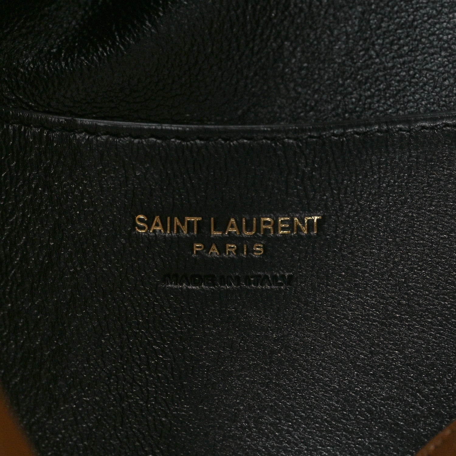 Suede Large Cassandre Pouch On Chain Caramel Cognac