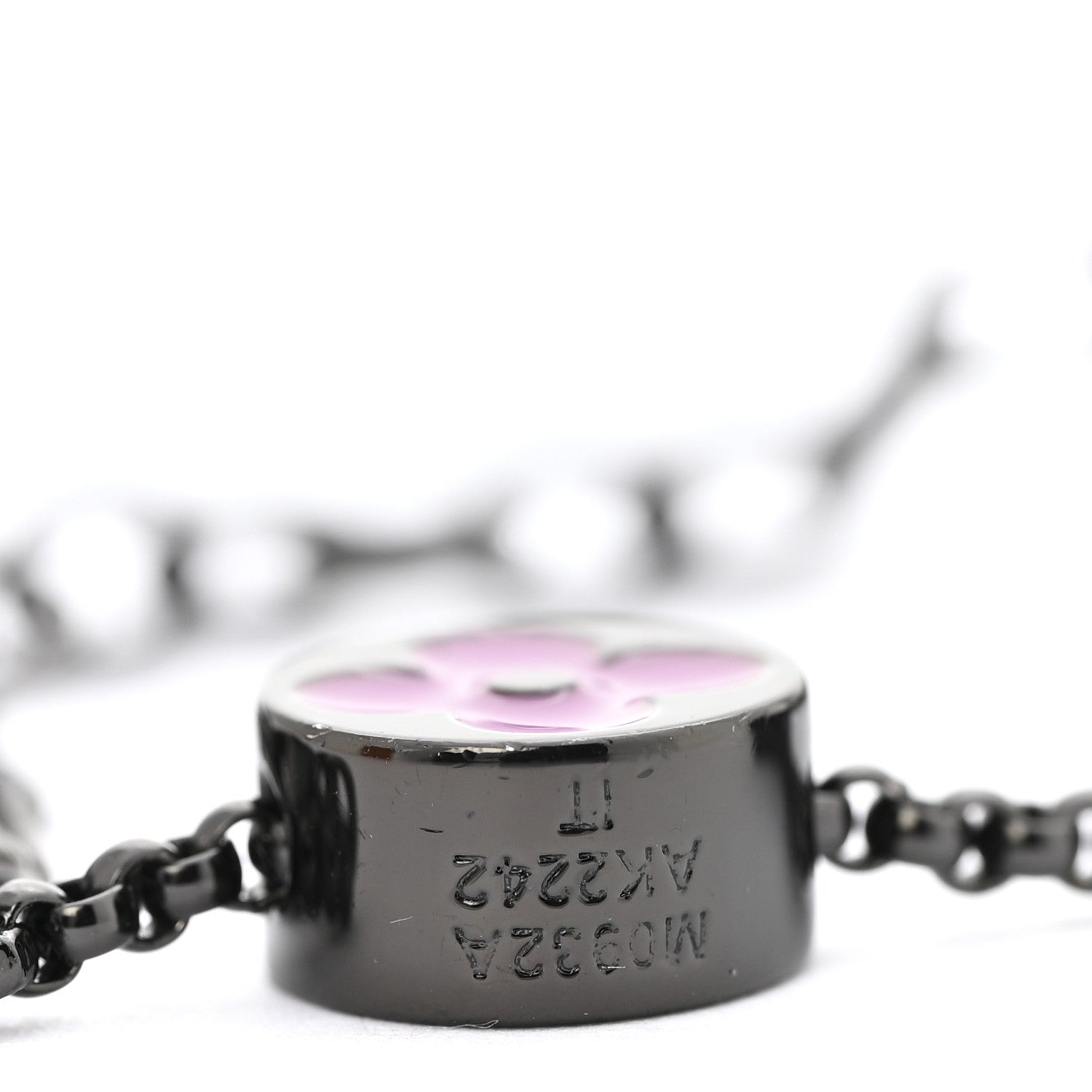 Metal Enamel Monogram Party Bracelet Black Multicolor
