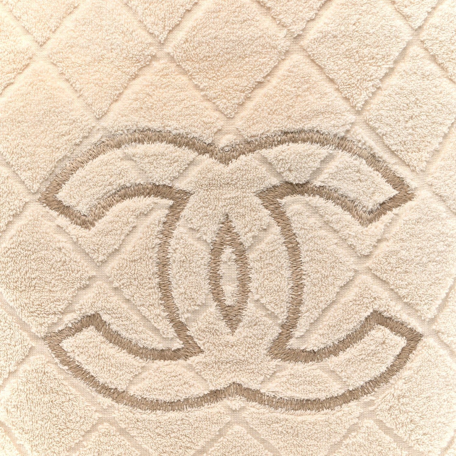 Terry Cotton CC Beach Tote Towel Set Ivory