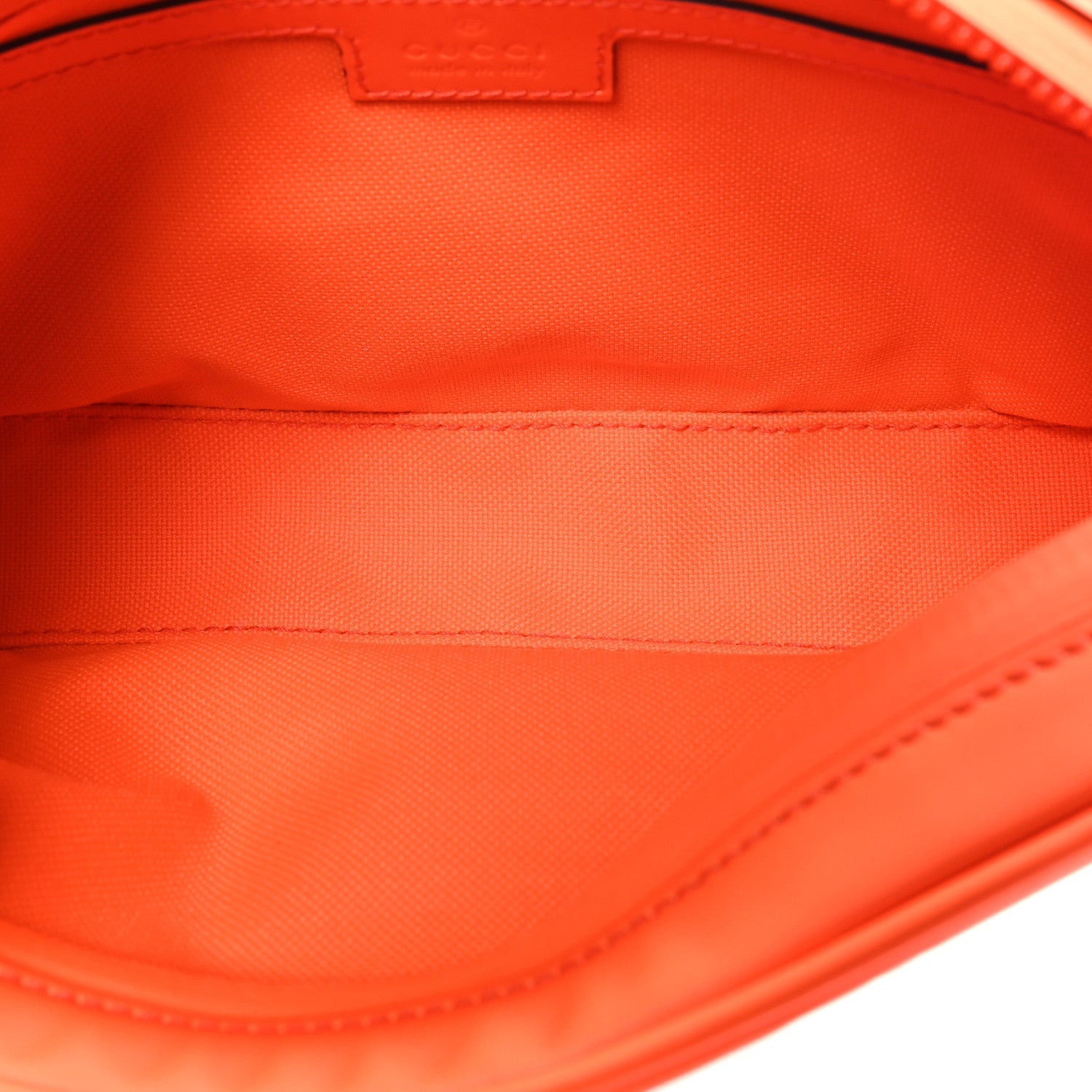 Rubber Effect Monogram GG Belt Bag New Orange Fluo