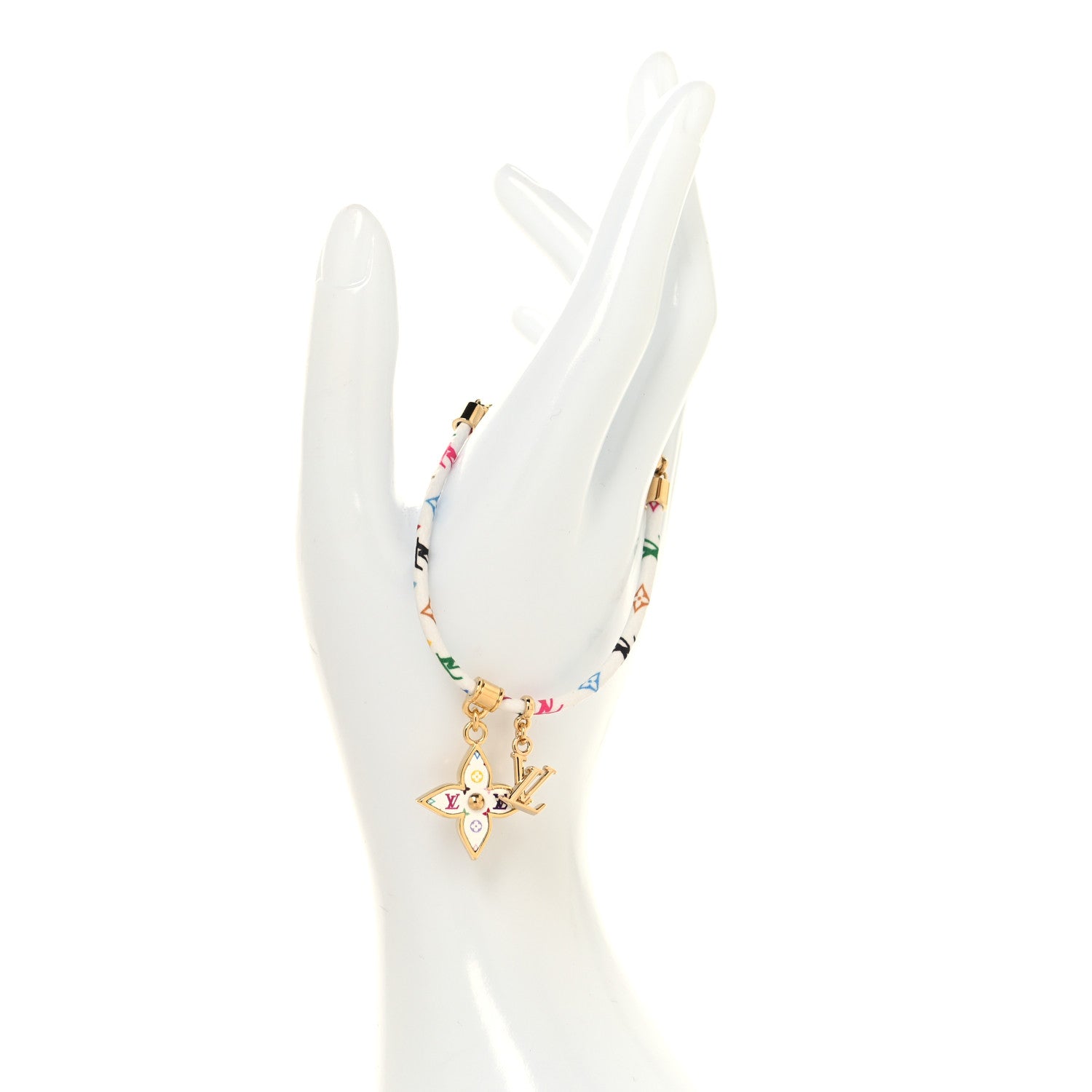 LV X TM Monogram Multicolor Charms Bracelet White