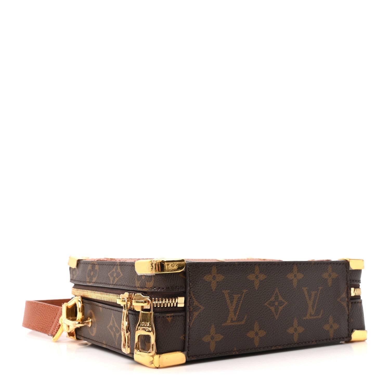 X NBA Grained Calfskin Monogram Handle Trunk Brown