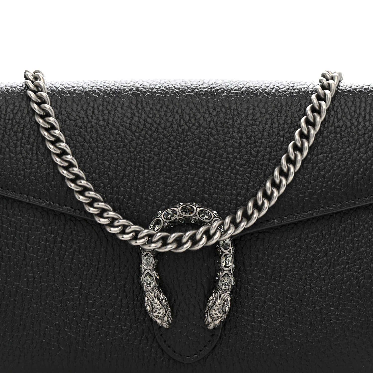 Calfskin Mini Dionysus Chain Wallet Black