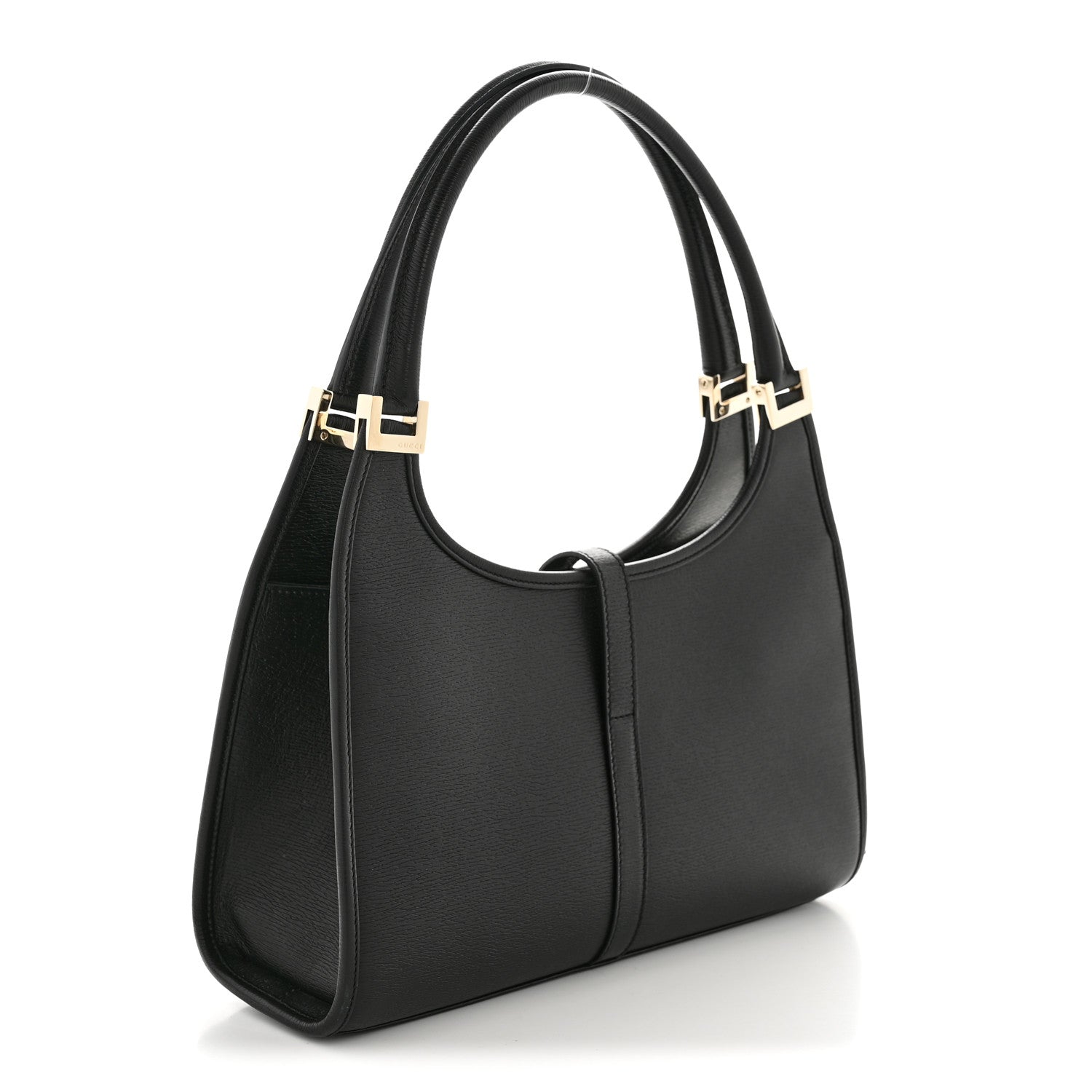 Calfskin Bardot Hobo Black