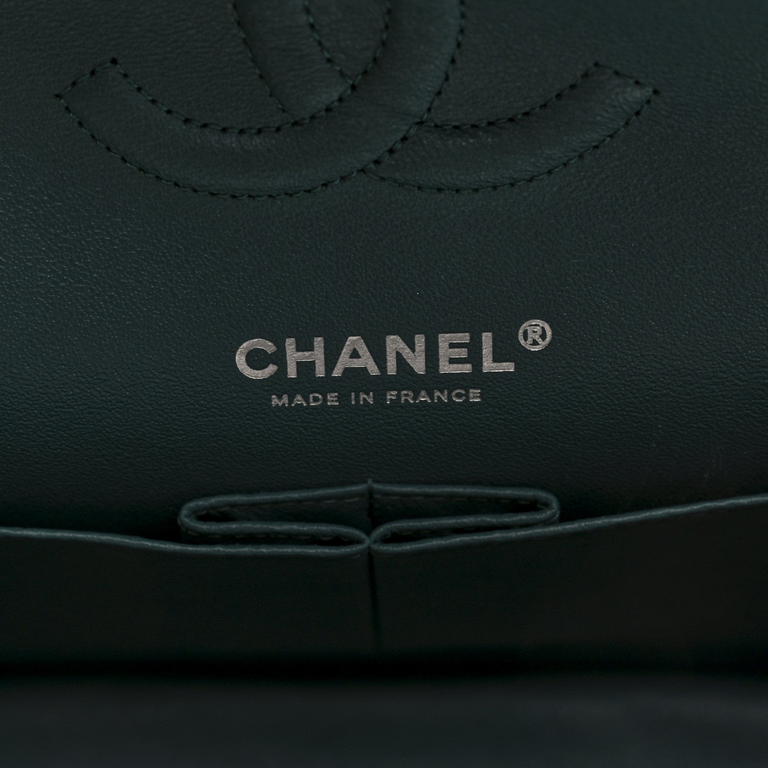 Caviar Quilted Medium Double Flap Dark Green