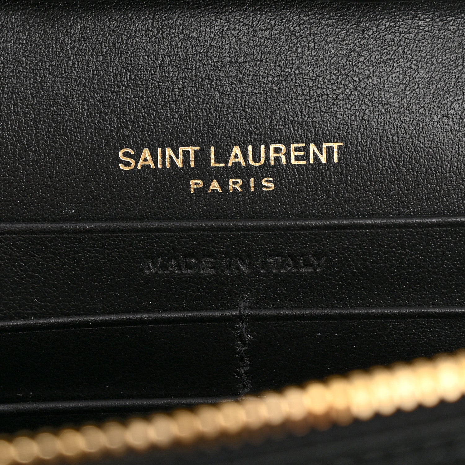 Calfskin Crocodile Embossed Cassandre Wallet On Chain WOC Black