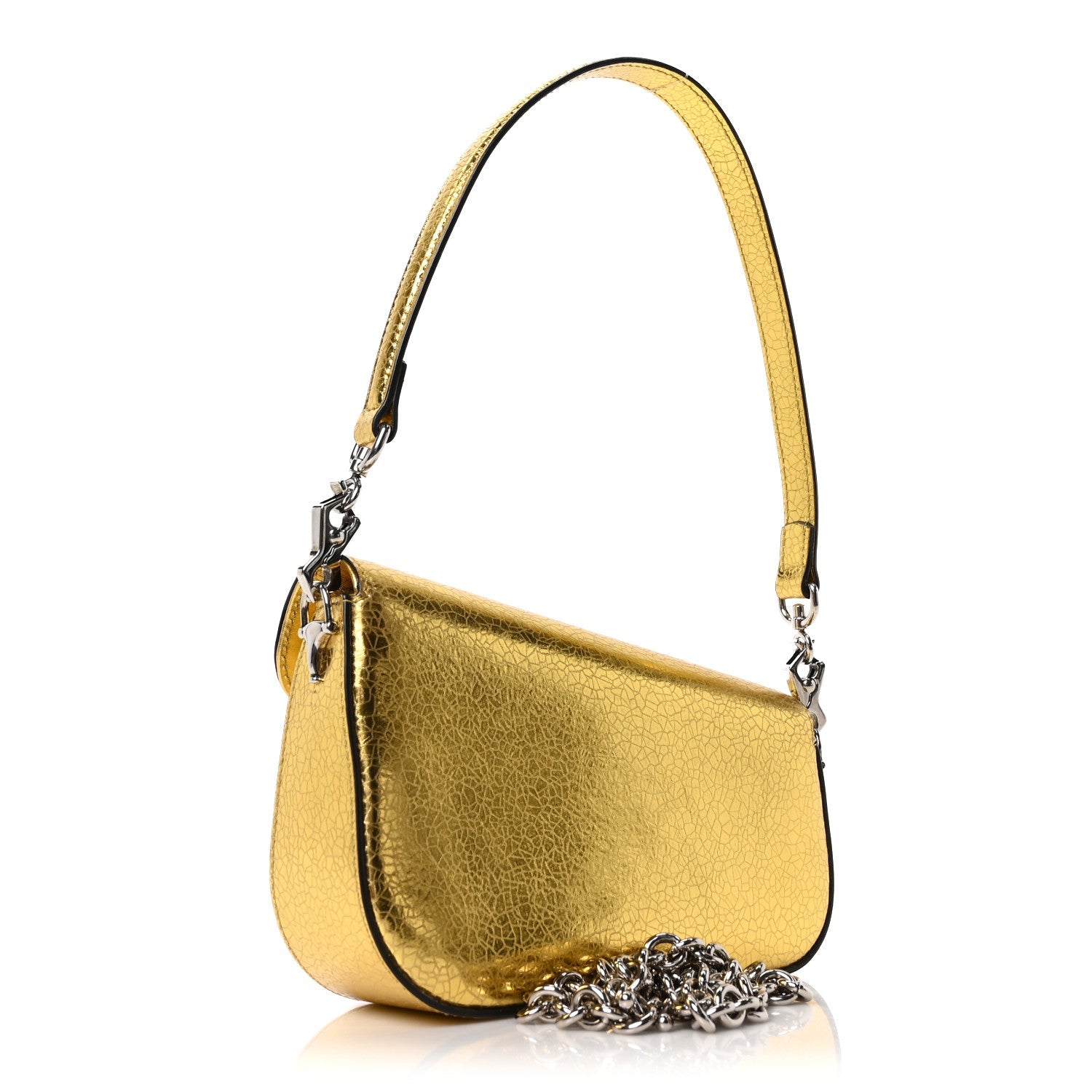 Metallic Calfskin Mini Horsebit 1955 Asymmetric Shoulder Bag Gold
