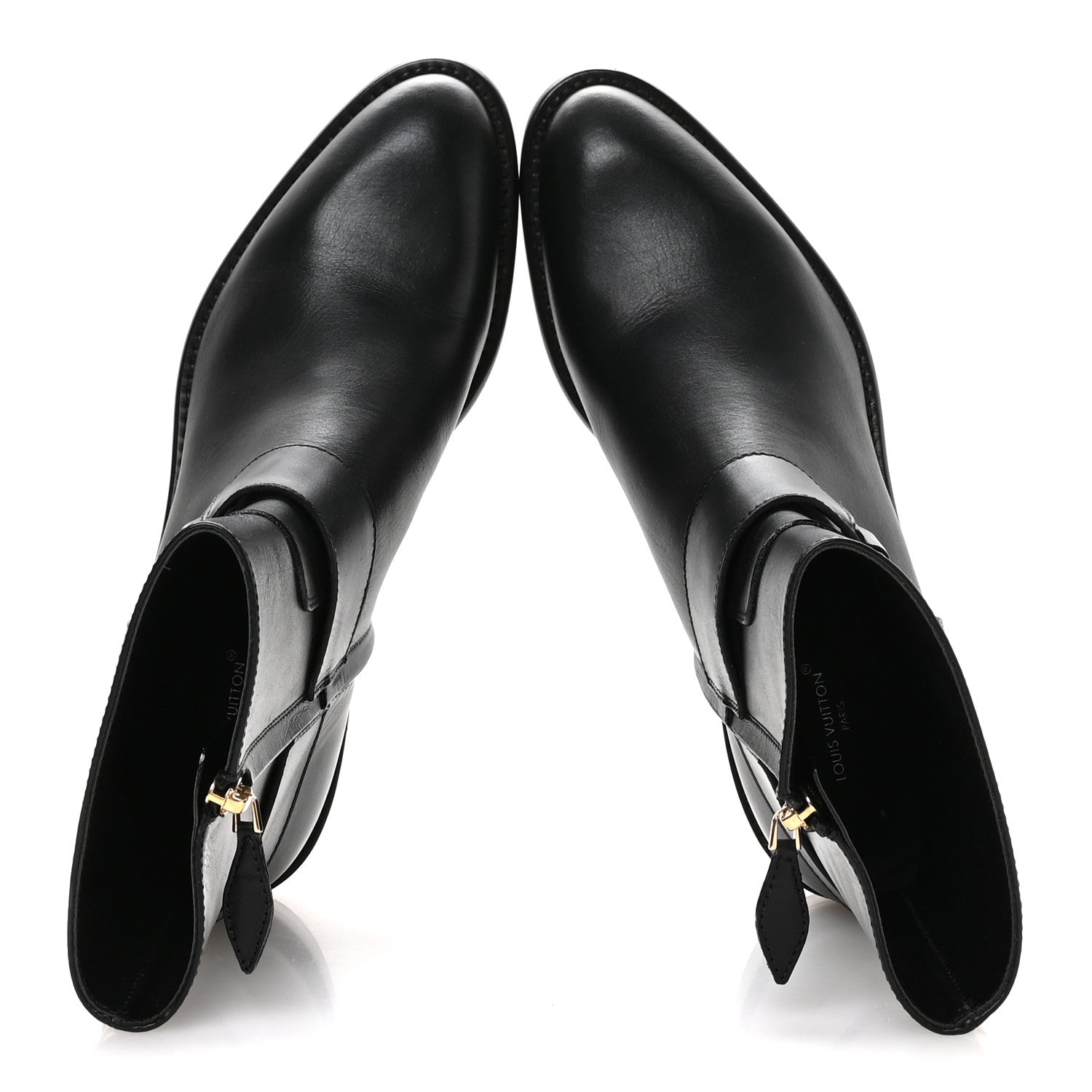 Calfskin Westside Flat Ankle Boots 39 Black