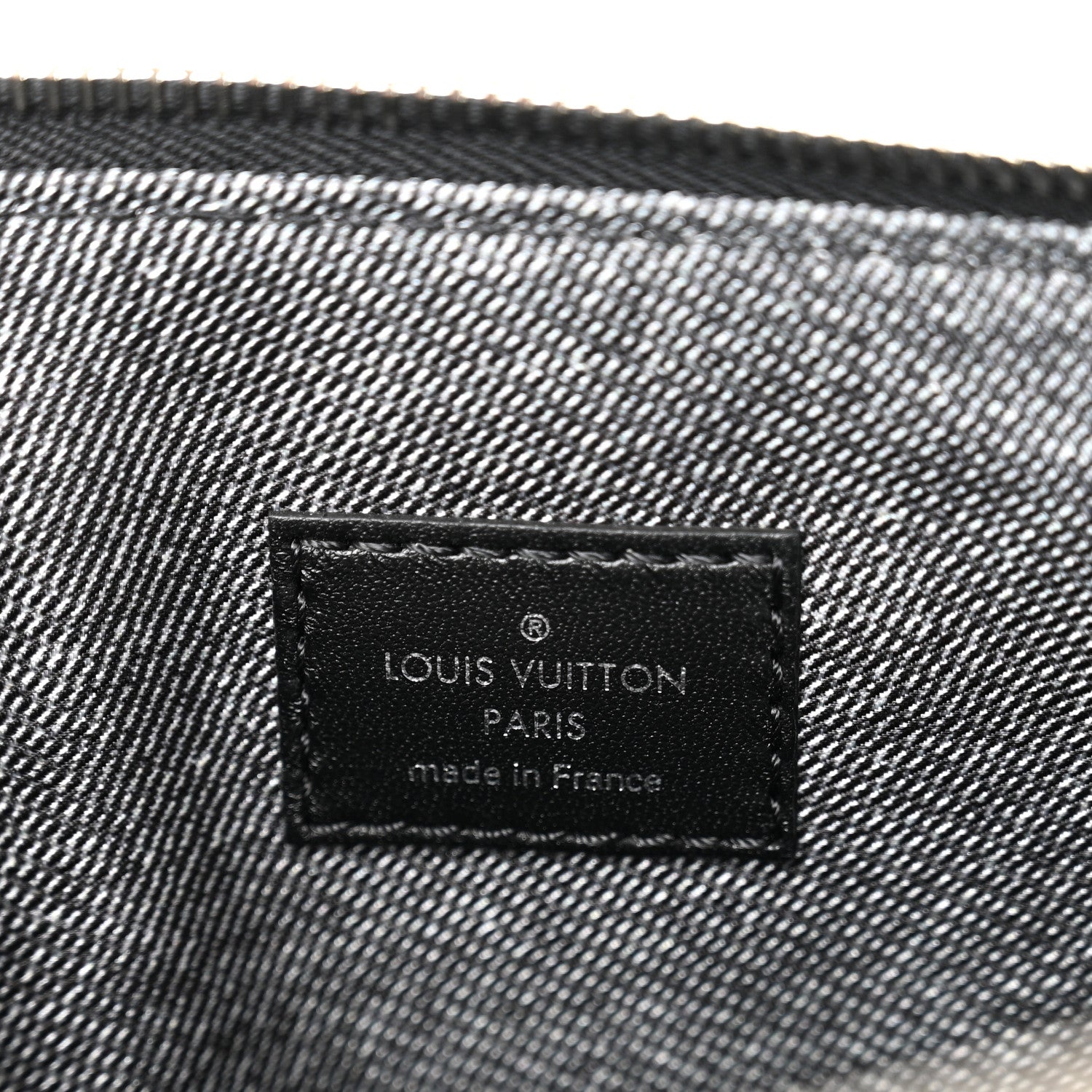 Lambskin Embossed Monogram Coussin MM Black Gray