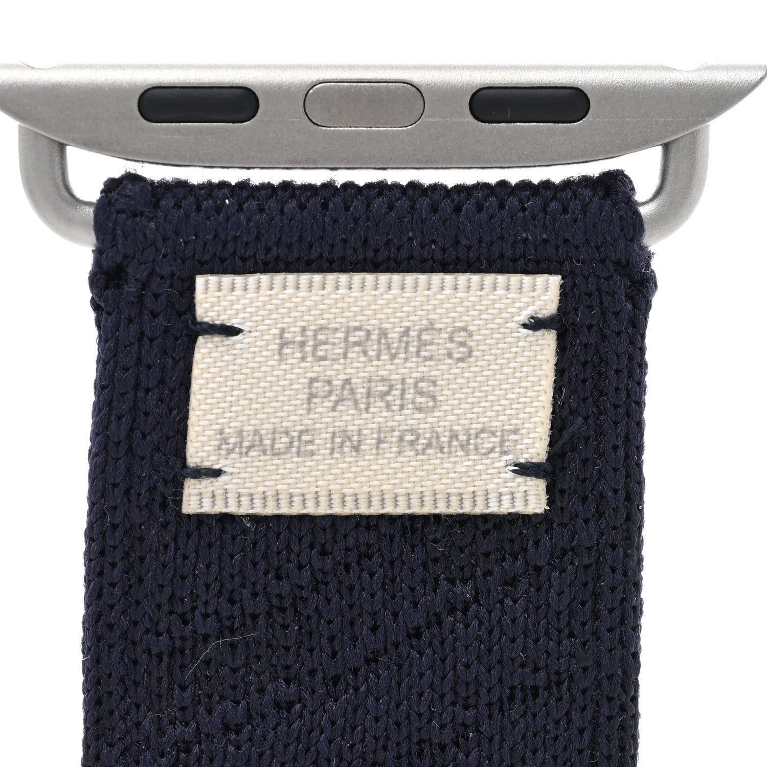 Nylon Knitted Apple Watch Ultra Single Tour Band 49mm En Mer Bleu Nuit