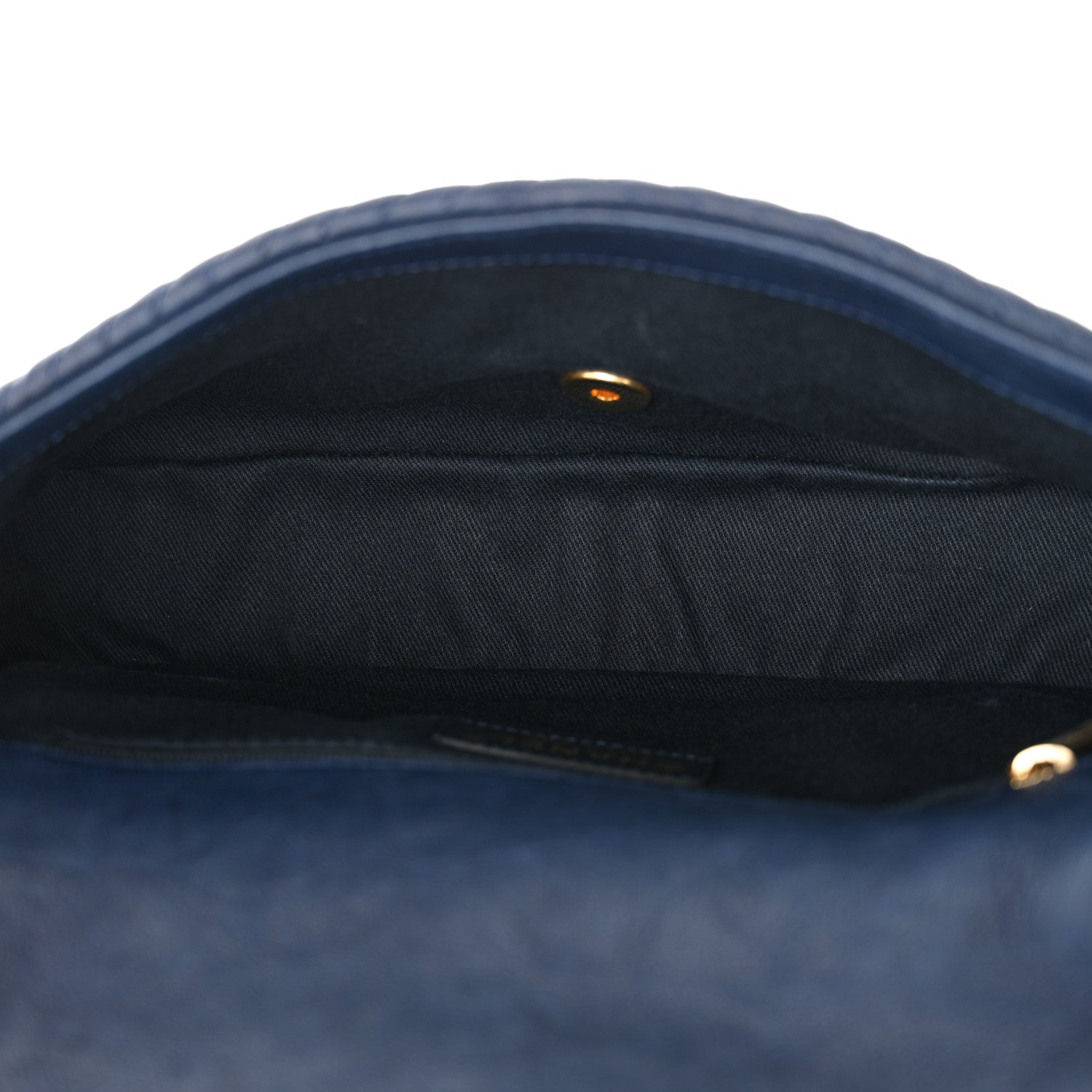Calfskin Surpique Chevron Medium Flap Navy