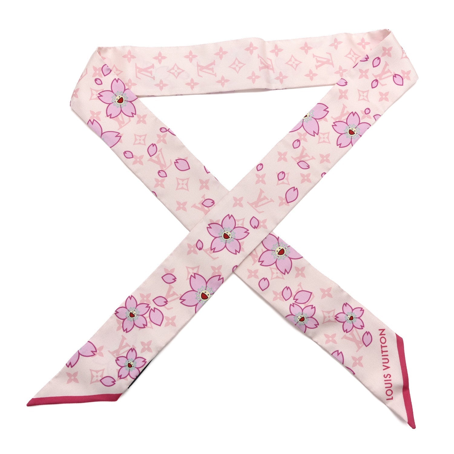 LV X TM Silk Monogram Cherry Blossom BB Bandeau Pink