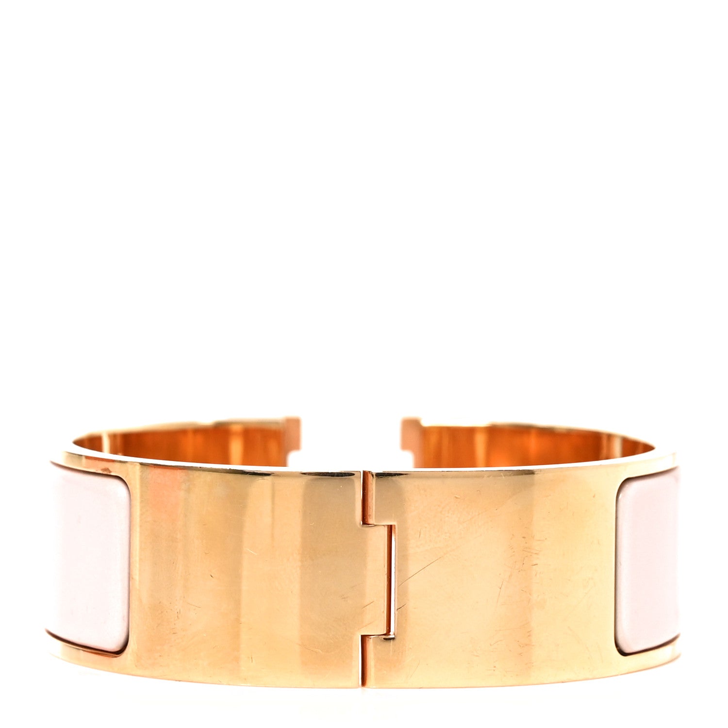 Enamel Wide Clic Clac H PM Bracelet Rose Candeur