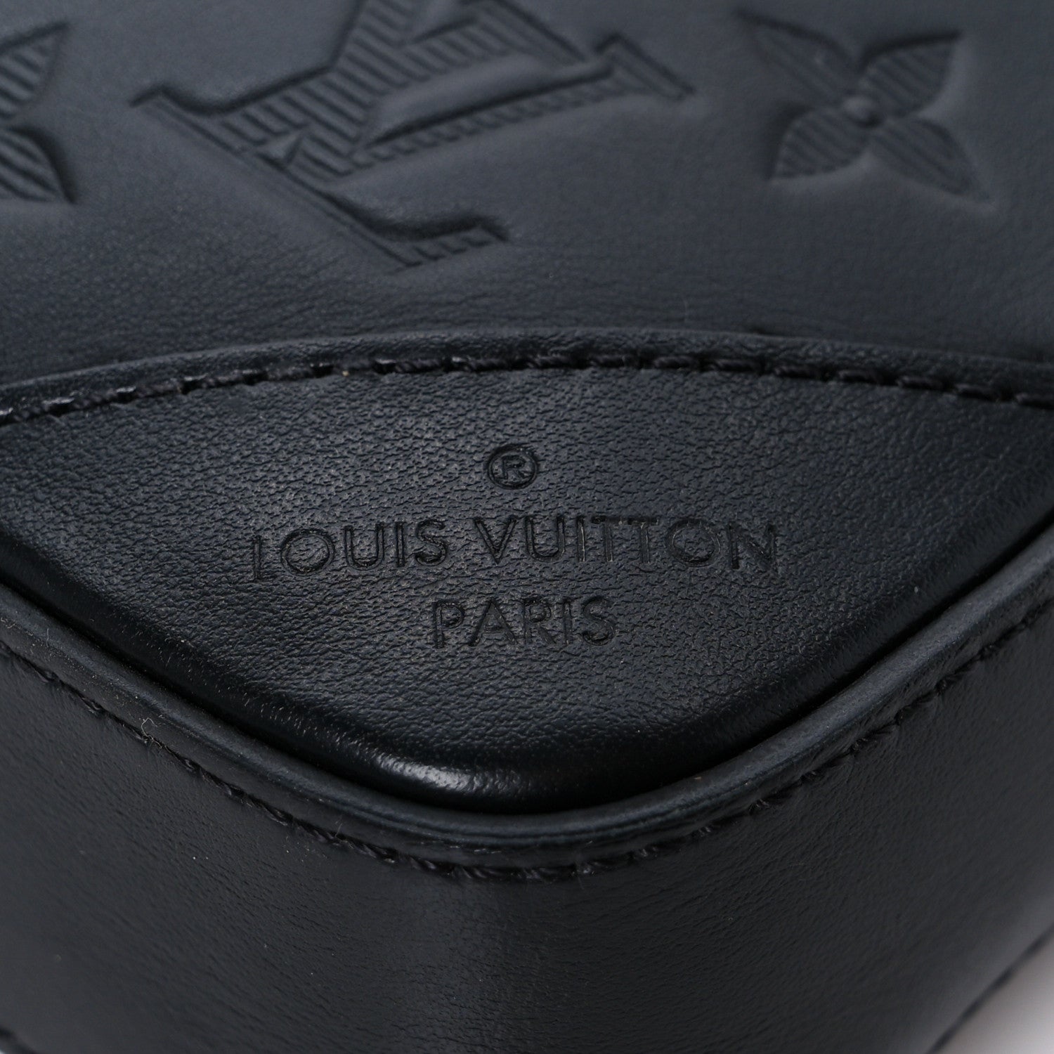 Calfskin Monogram Shadow Duo Messenger Black