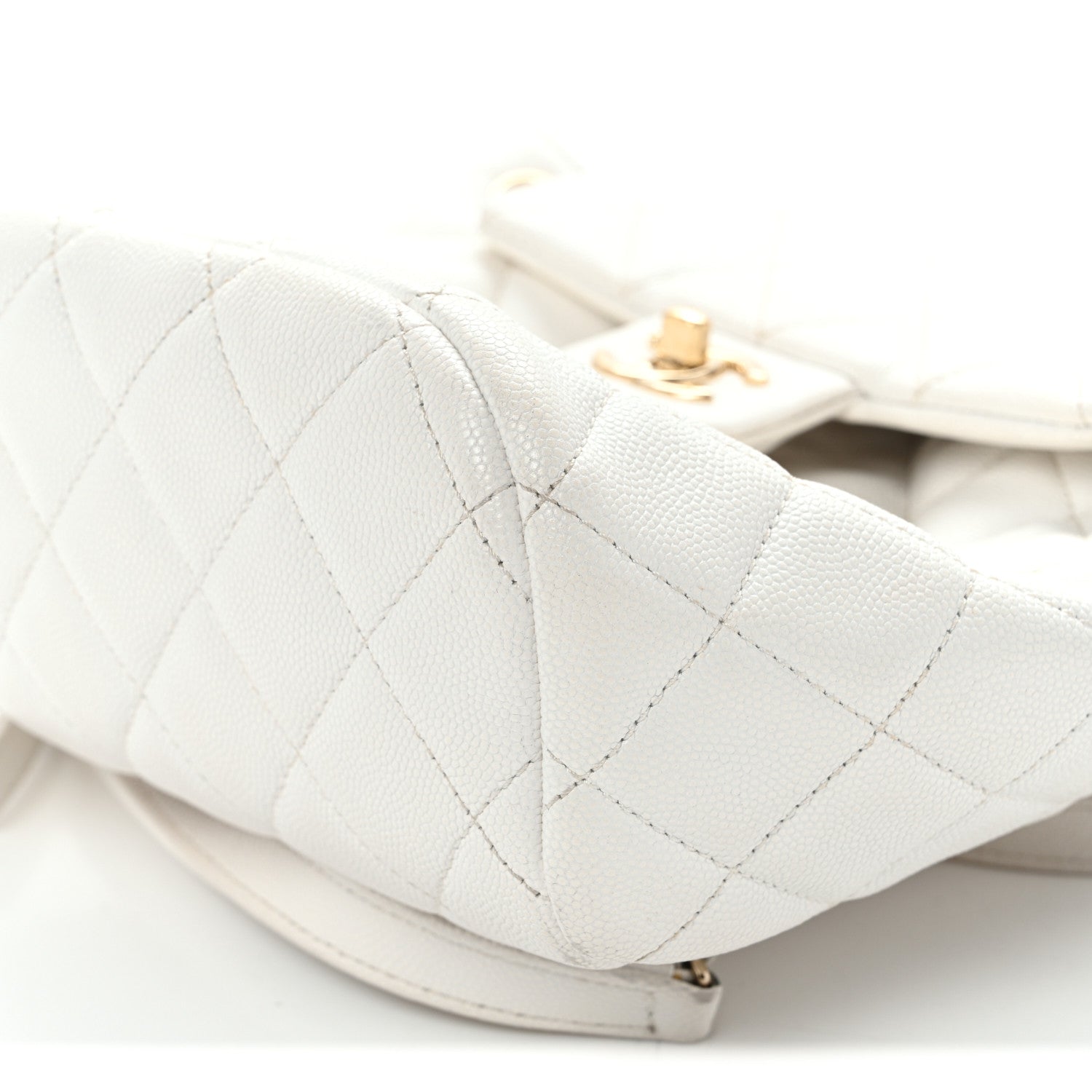 Caviar Quilted Mini Urban Spirit Backpack White