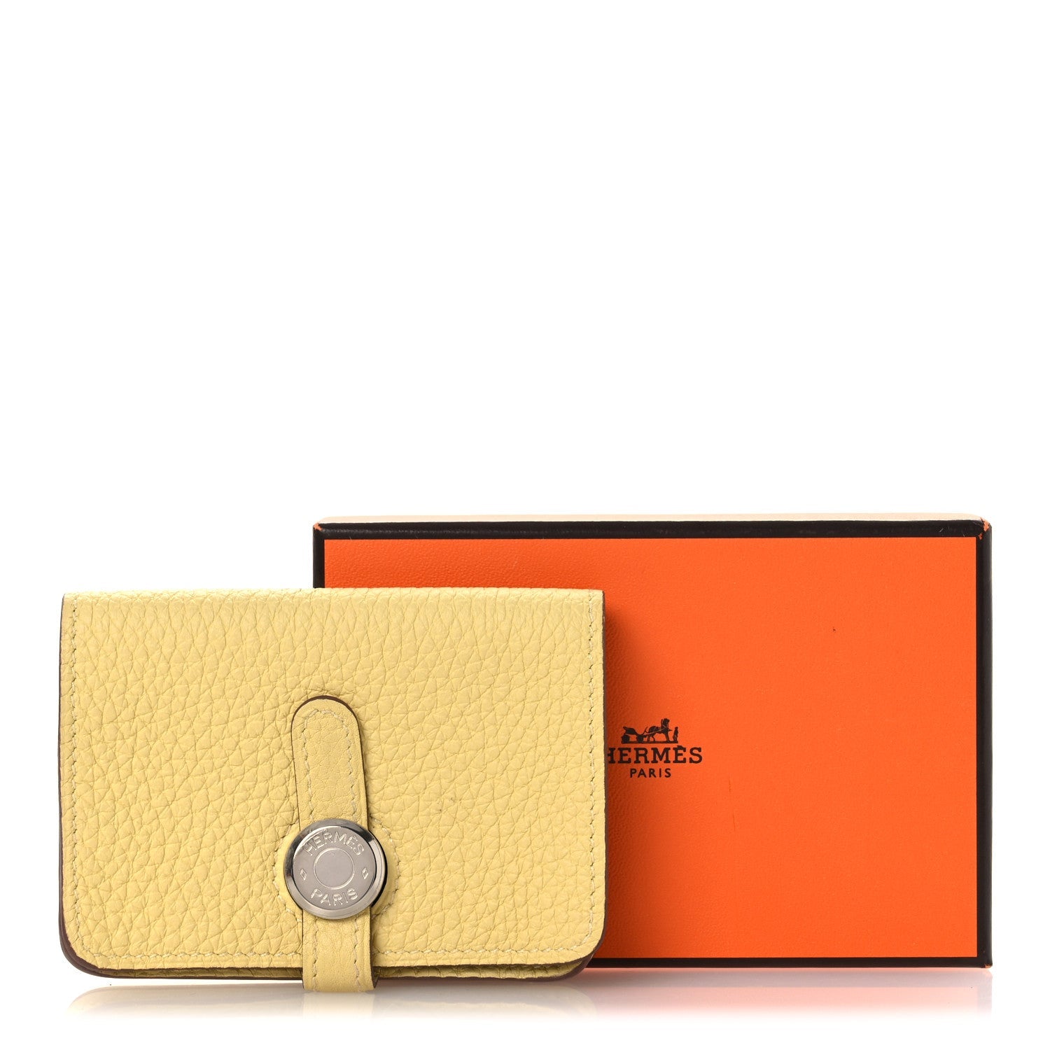 Togo Dogon Card Case Jaune Poussin