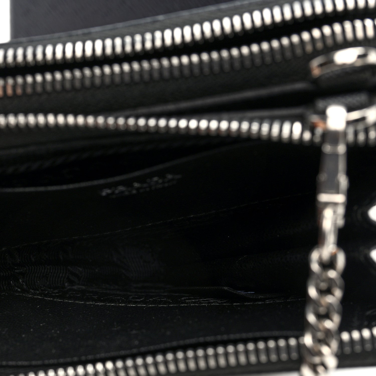 Saffiano Mini Triangle Crossbody Pouch Black