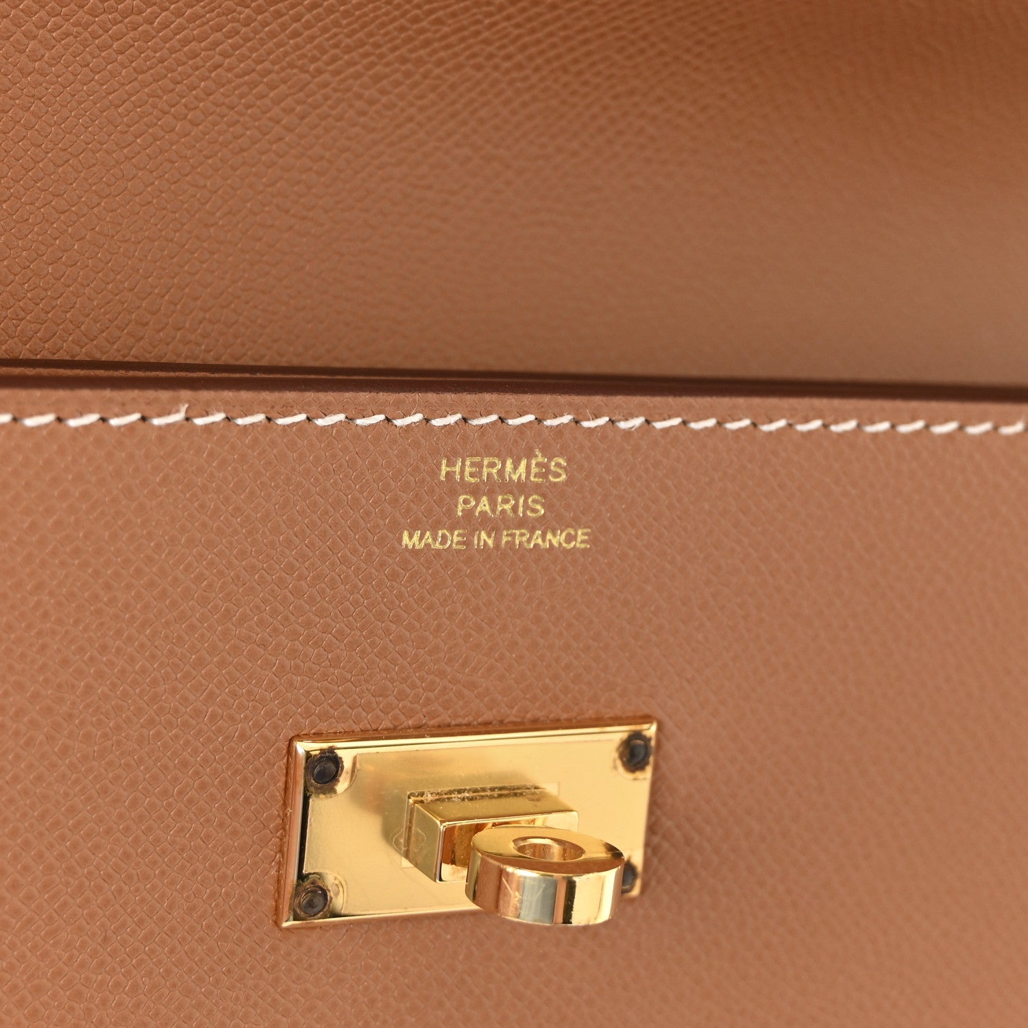 Madame Calfskin Kelly Pocket Long Wallet Gold