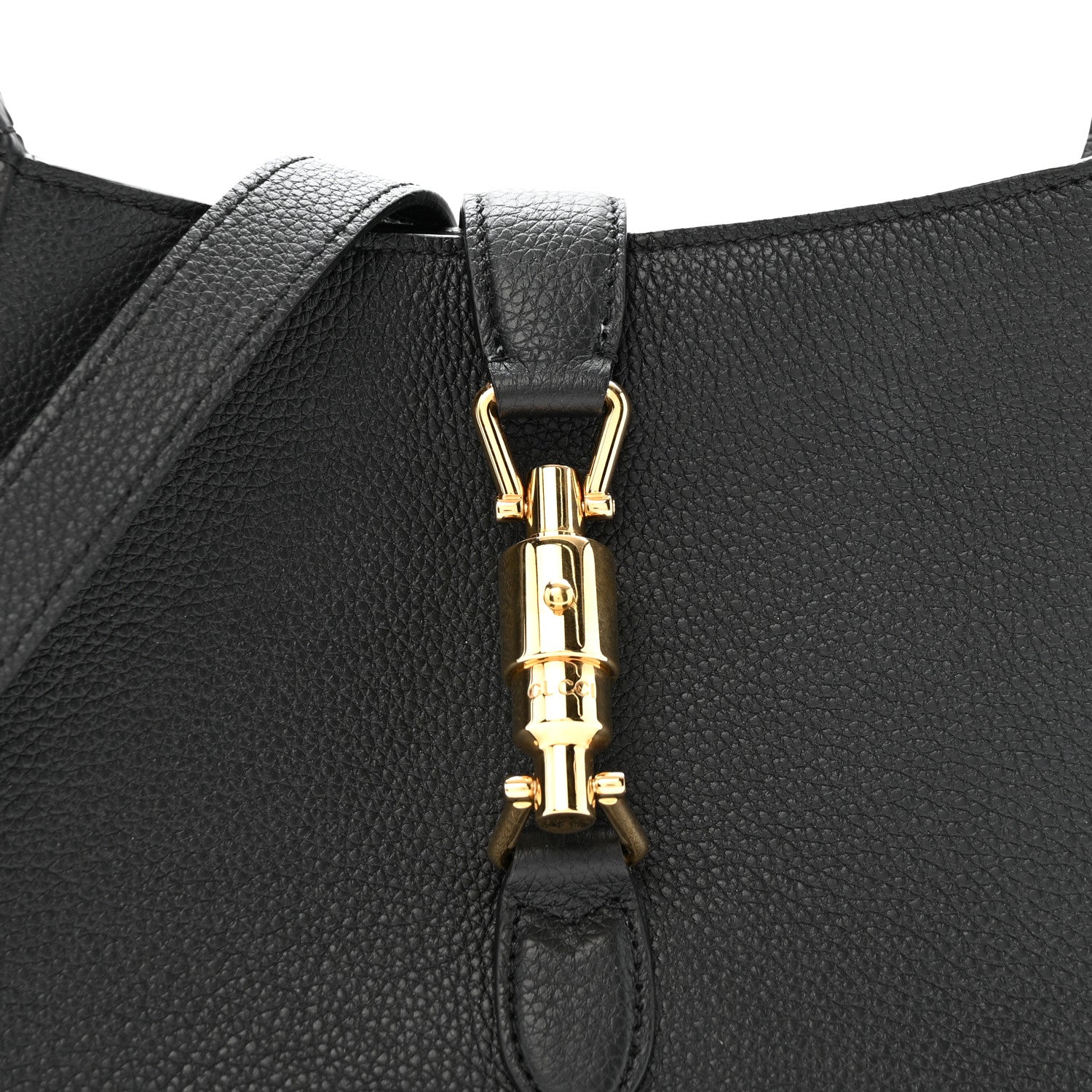 Pebbled Calfskin Small Jackie 1961 Hobo Black