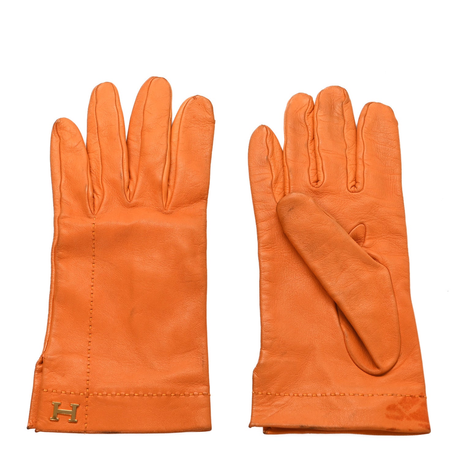 Lambskin Gloves 8 Orange