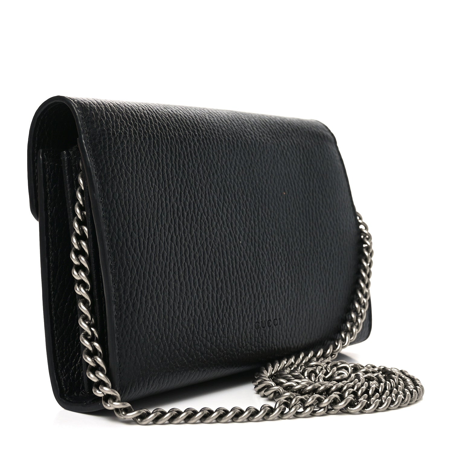 Calfskin Mini Dionysus Chain Wallet Black