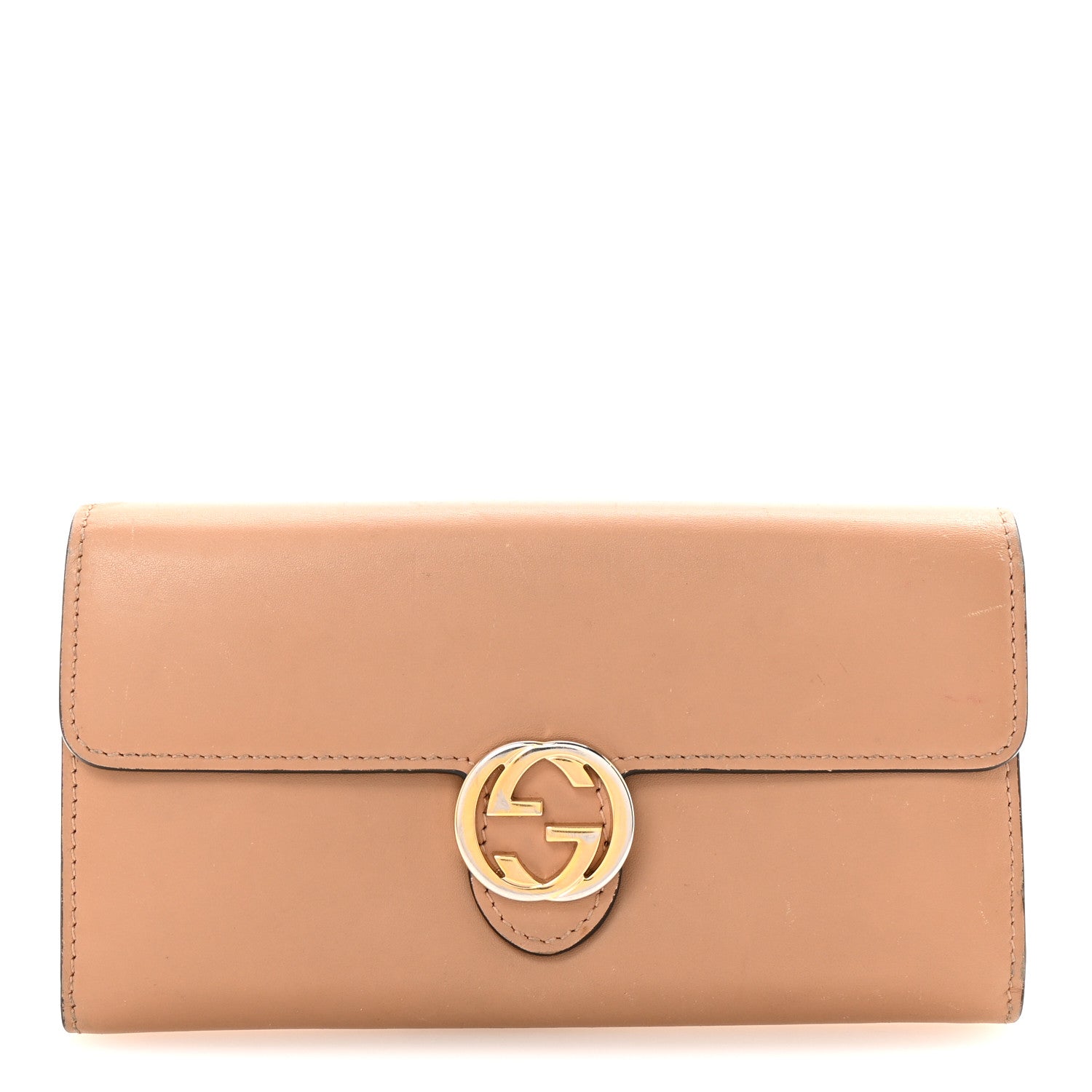 Moon Calfskin Icon Continental Wallet Camelia