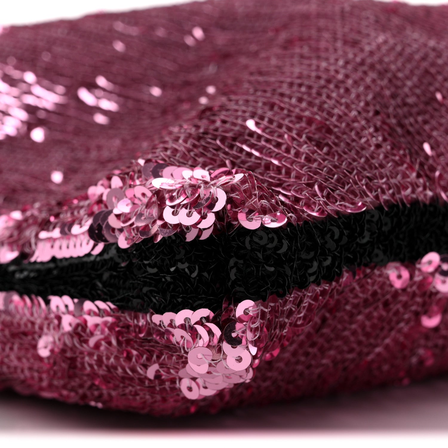 Sequin Logo Shopping Tote Pink Black