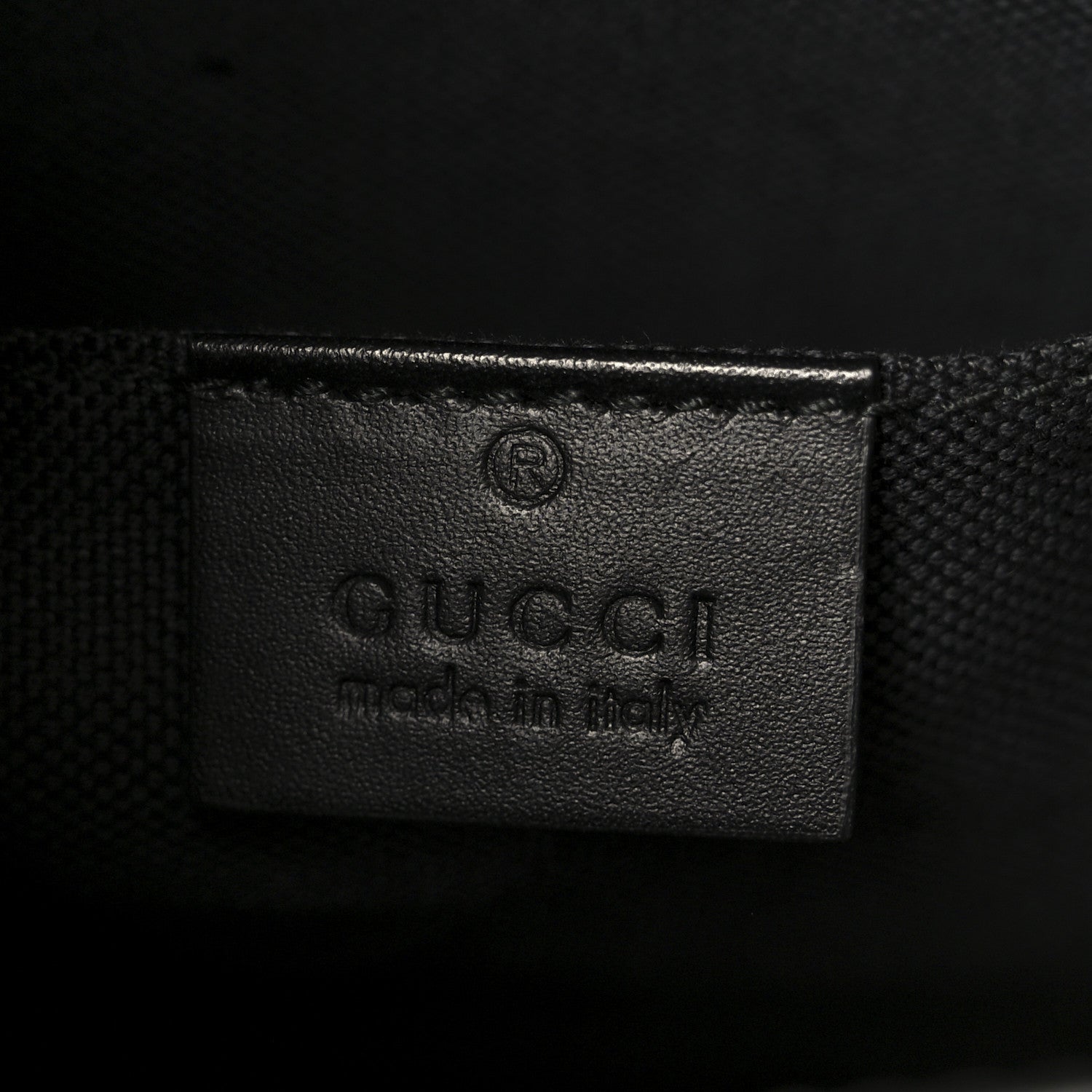 GG Supreme Monogram Selleria Calfskin Web New Web Cosmetic Case Black