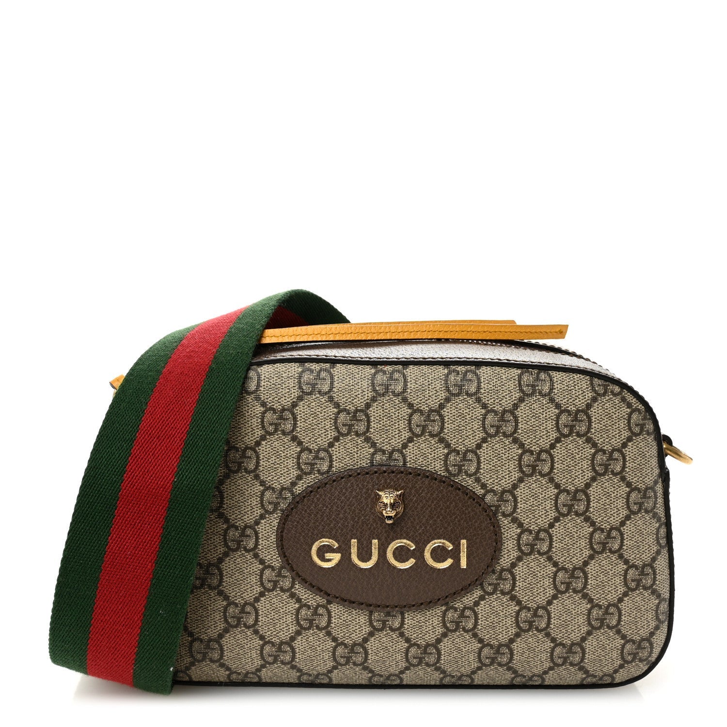 GG Supreme Monogram Web Neo Vintage Shoulder Bag Beige New Acero Crop