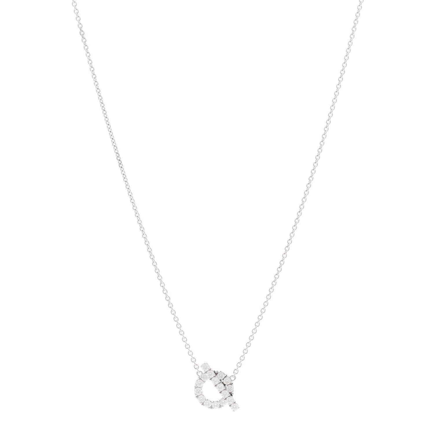 18K White Gold Diamond Finesse Pendant Necklace