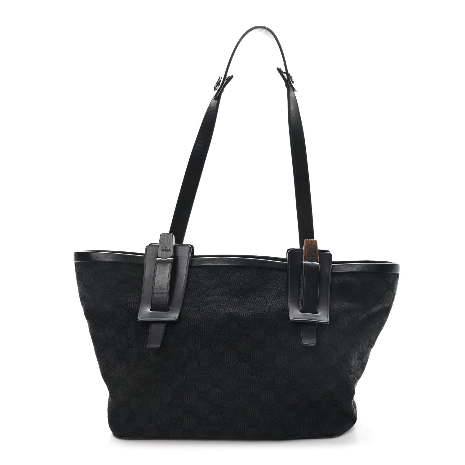 Canvas Monogram Tote Black