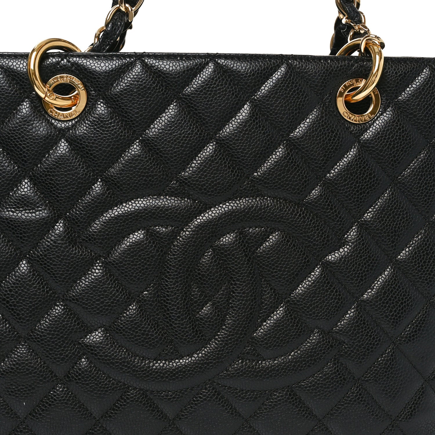 Caviar Quilted XL Grand Shopping Tote GST Black