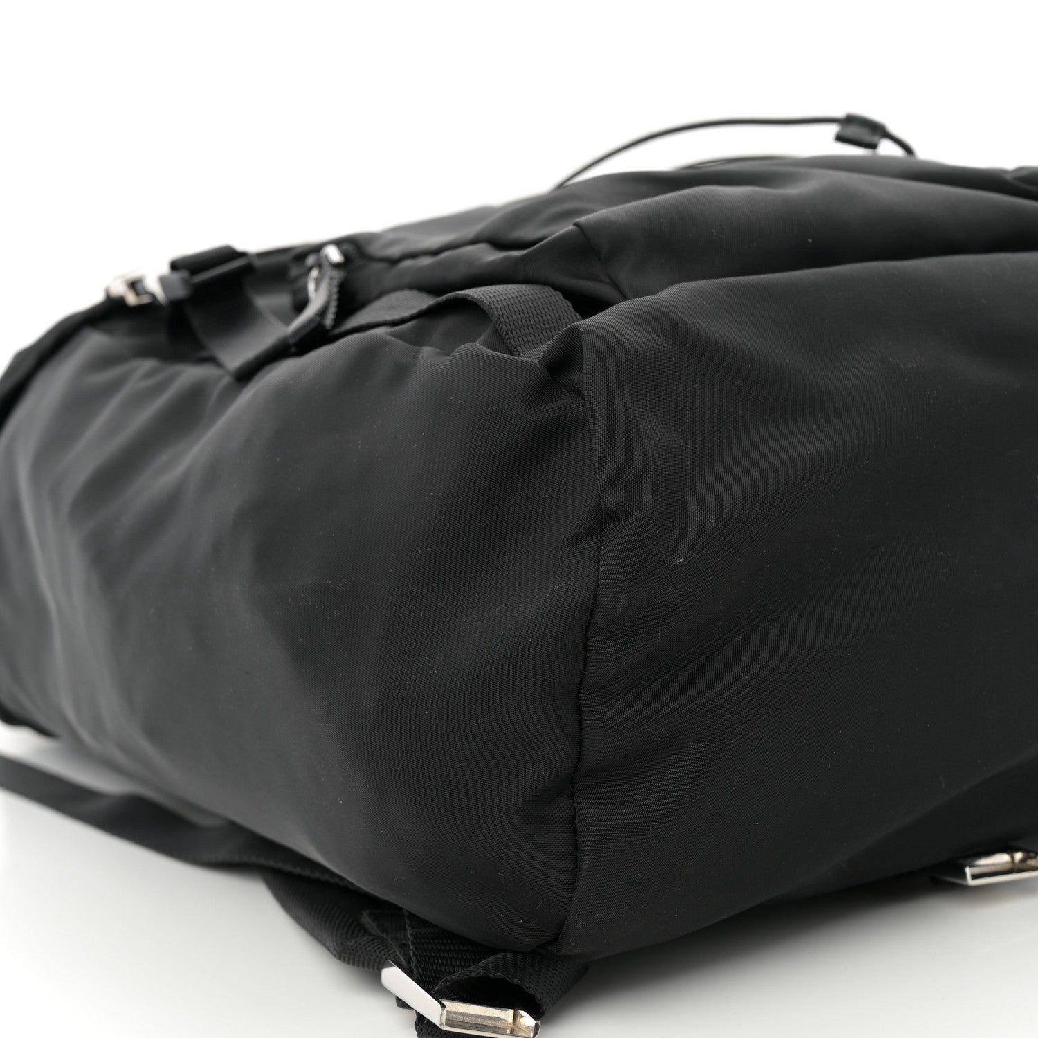 Tessuto Nylon Montagna Double Buckle Backpack Black