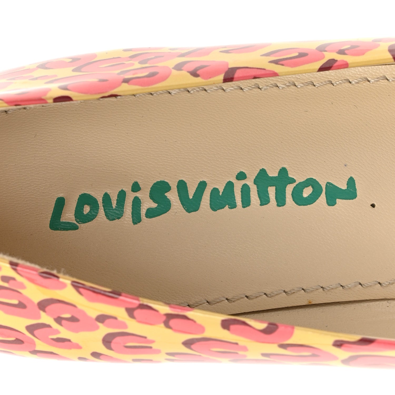 Patent Leopard Ballet Flats 39 Blanc Corail