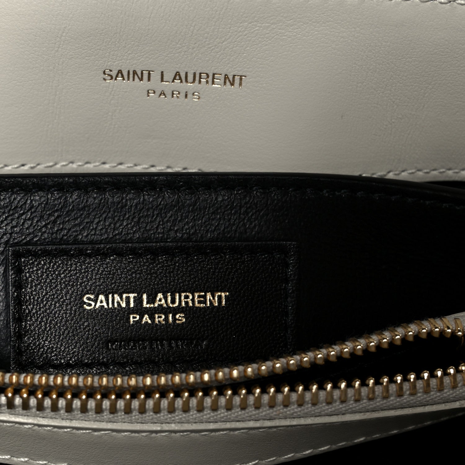 Calfskin Y Quilted Monogram Small Loulou Chain Satchel Blanc Vintage