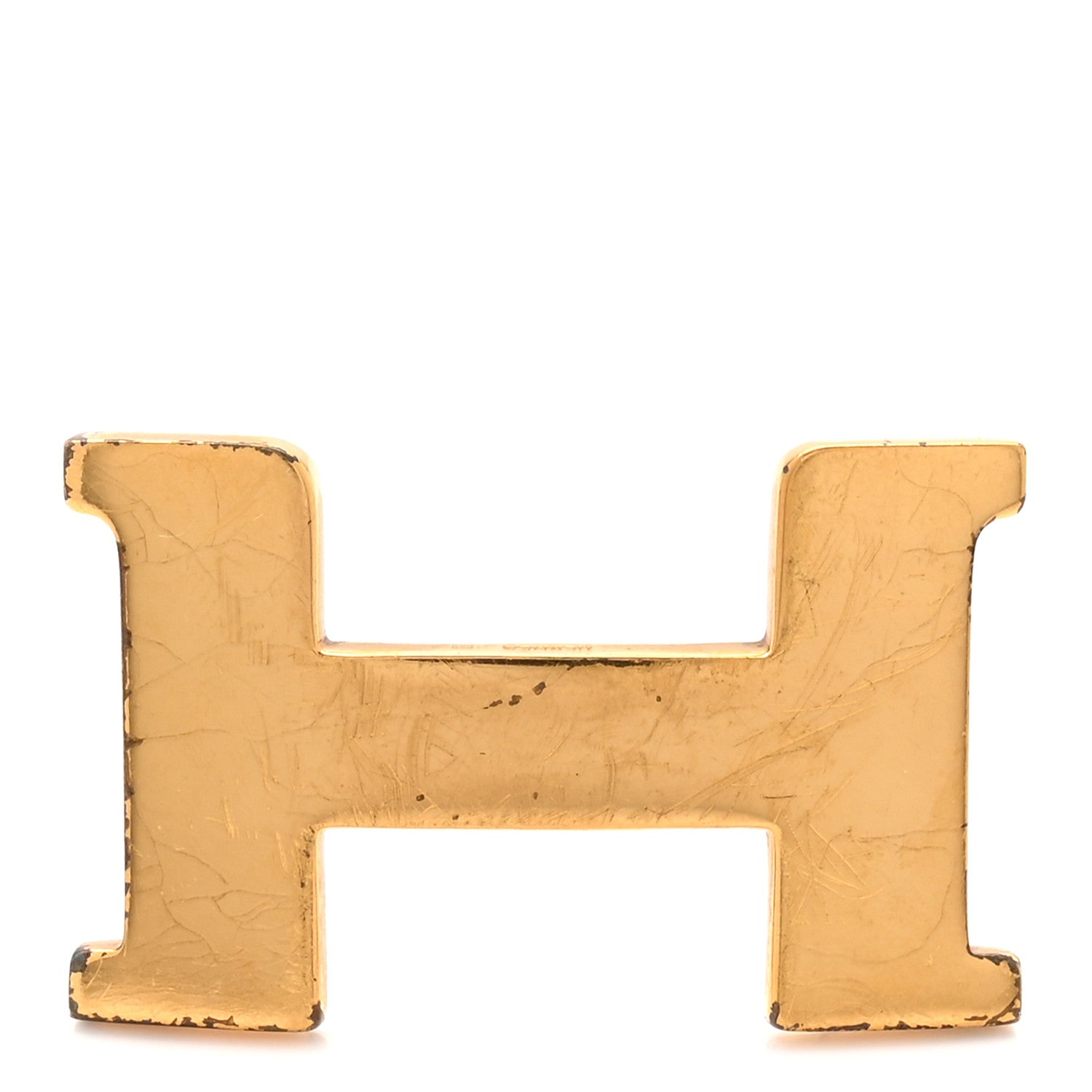 Polished 24mm H Belt Buckle Gold