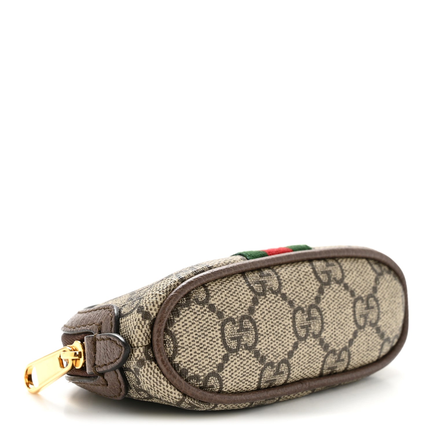GG Supreme Monogram Web Ophidia Dome Key Pouch Beige New Acero