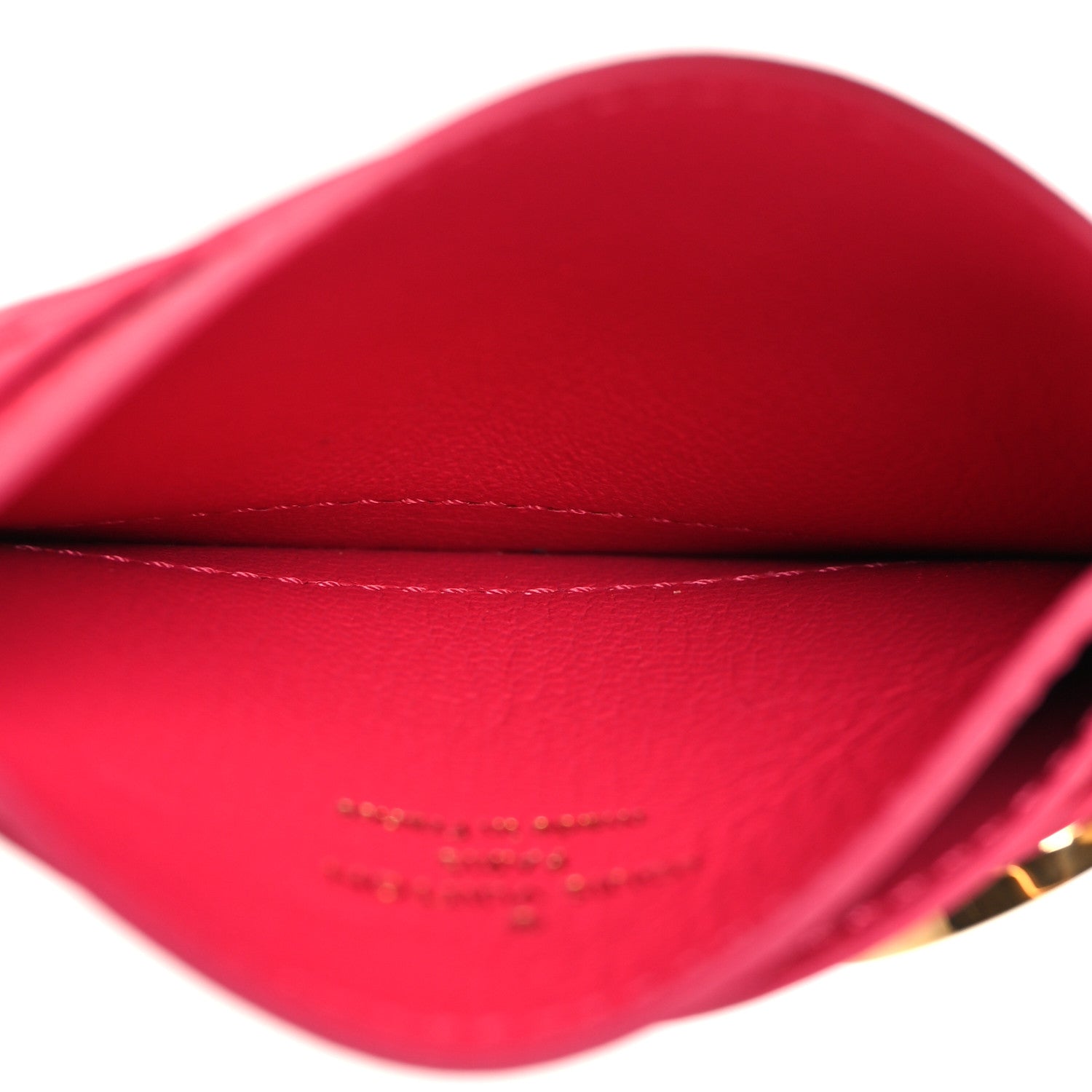 Lambskin Embossed Monogram Coussin Card Holder Bougainvillier