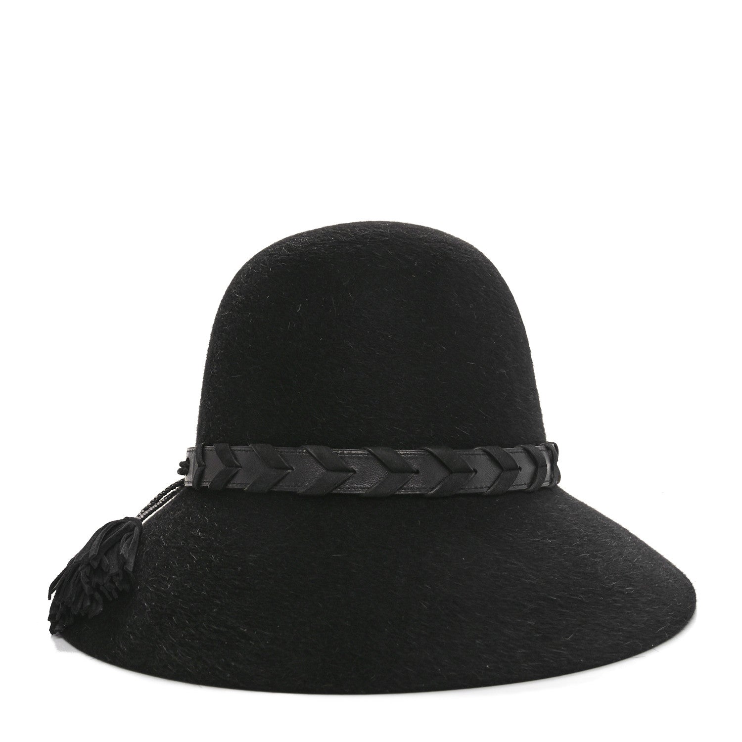 Rabbit Felt Lambskin Hat 58 Black