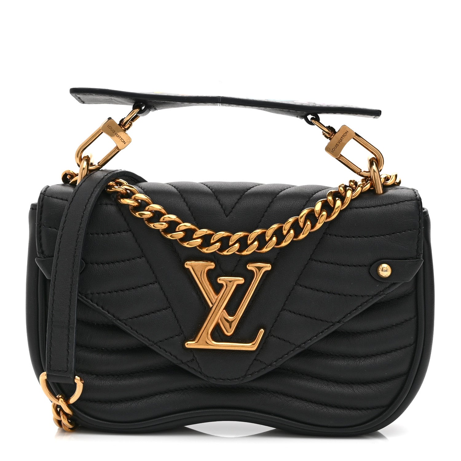Calfskin New Wave Chain PM Black