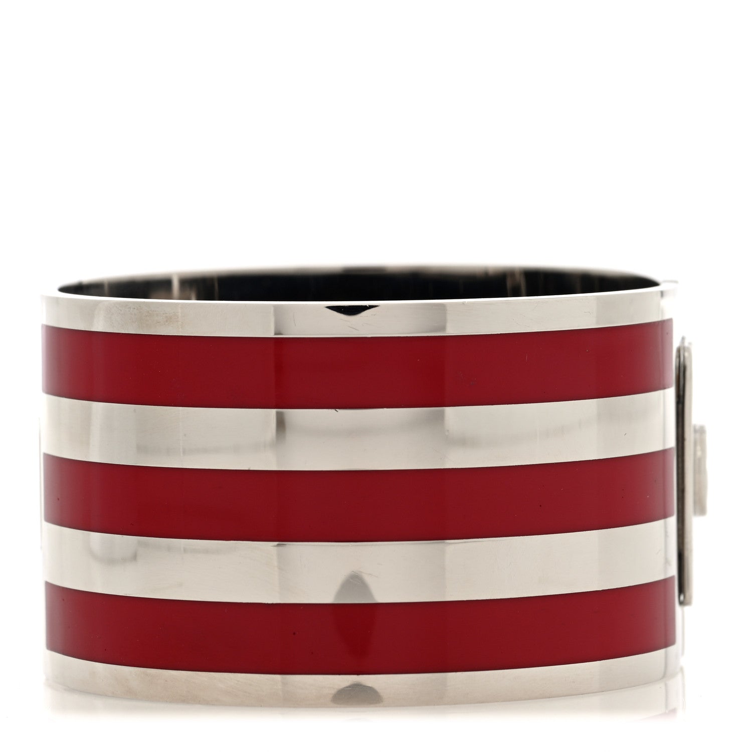 X ADIDAS Metal Enamel Cuff Bracelet  Silver Red