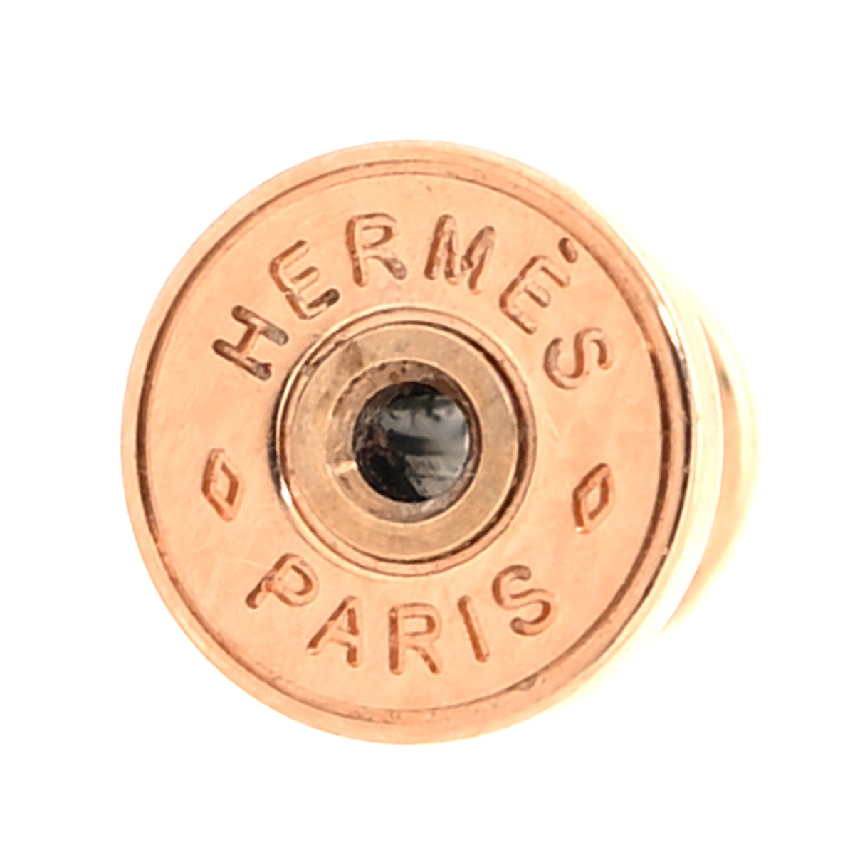 Rose Gold Lacquered Mini Pop H Earrings  Marron Glace