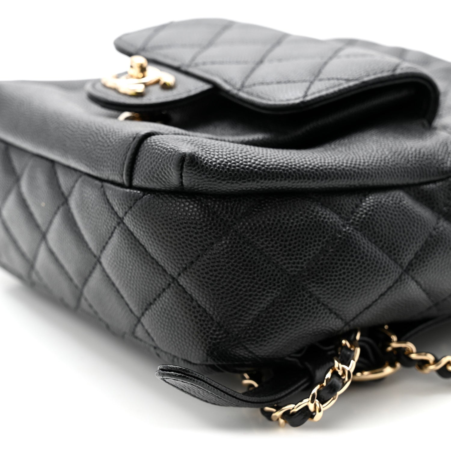 Caviar Quilted Small CC Day Backpack Black