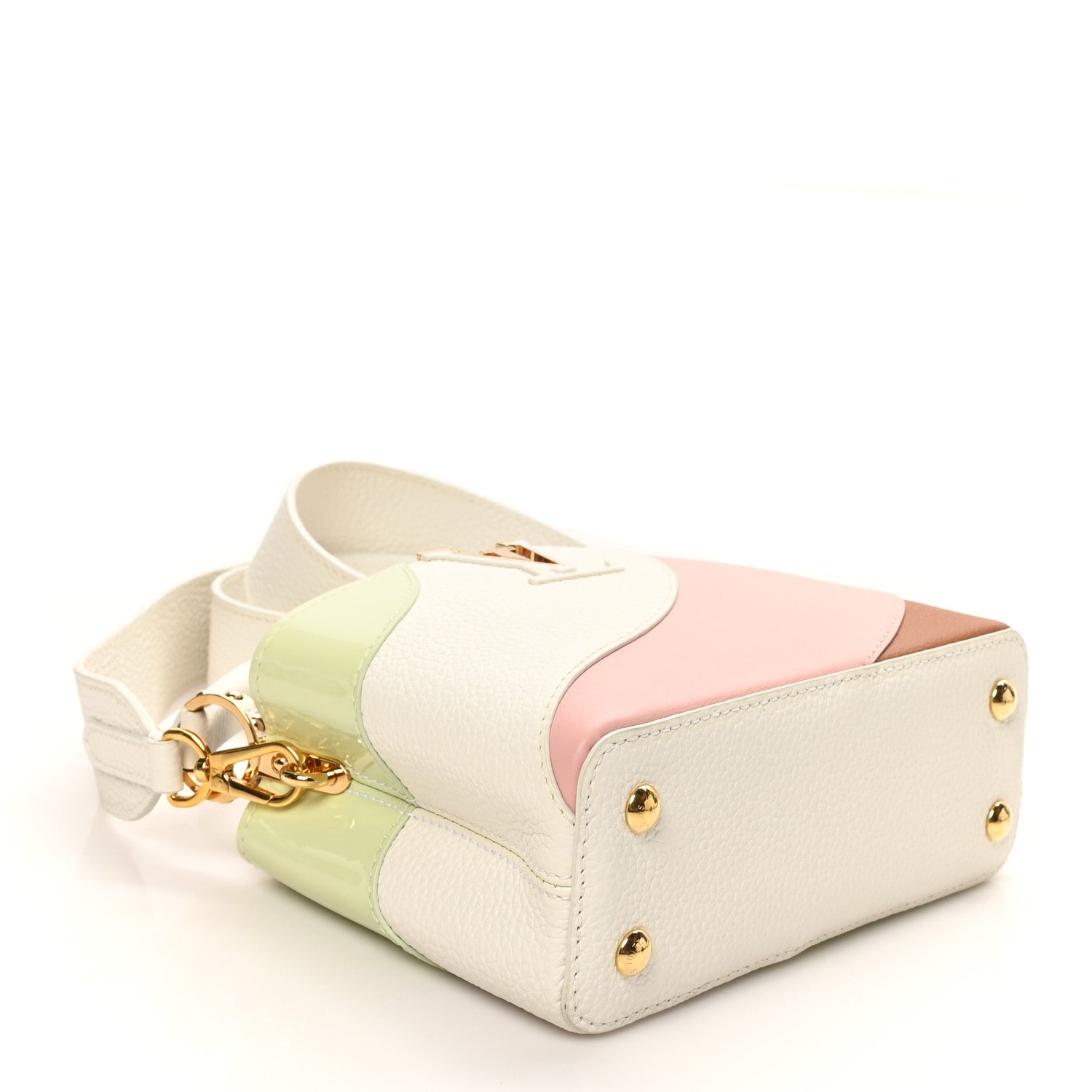 Taurillon Calfskin Patent Gelato Mini Capucines Fraise Pink