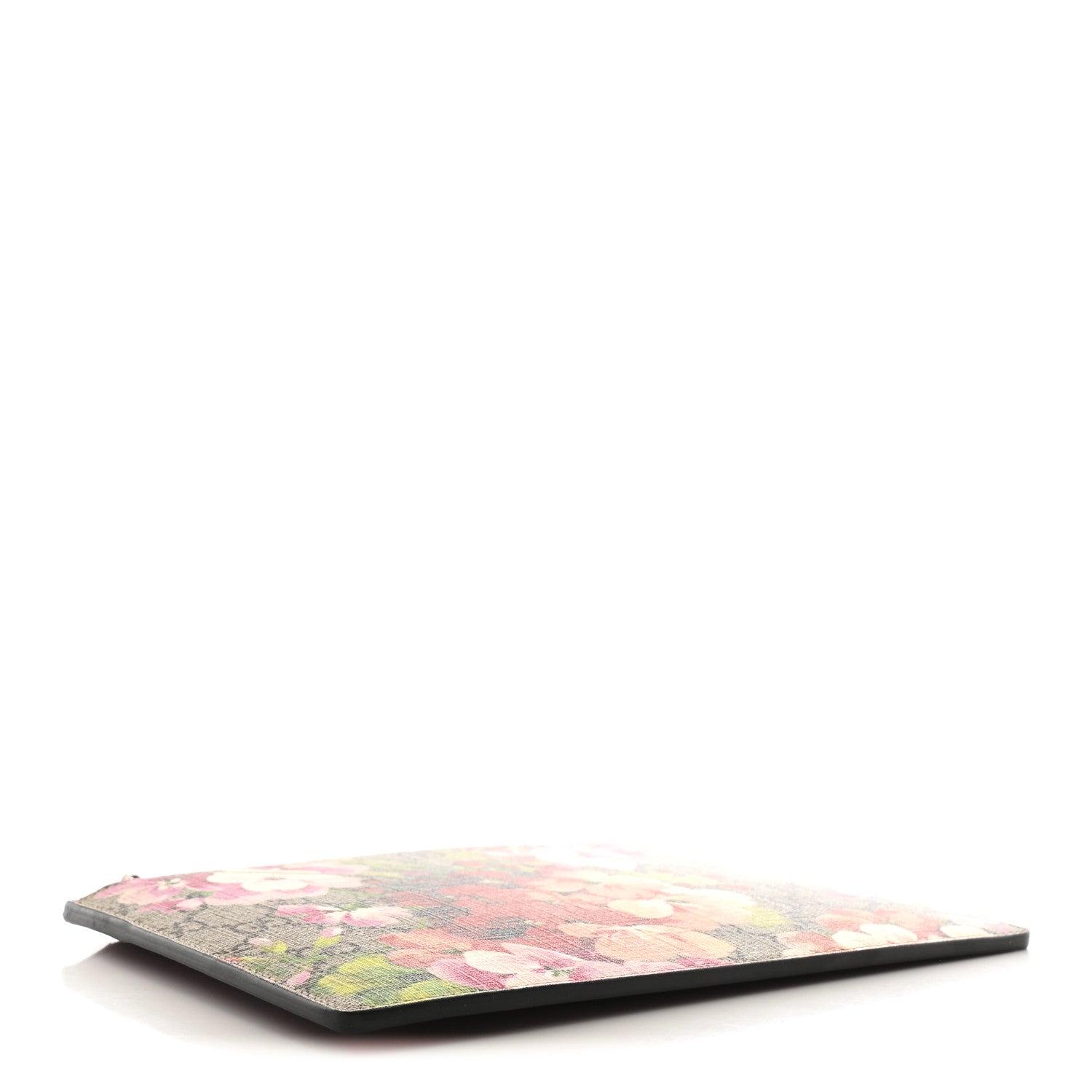 GG Supreme Monogram Blooms Small Zip Pouch Beige Multicolor Dry Rose