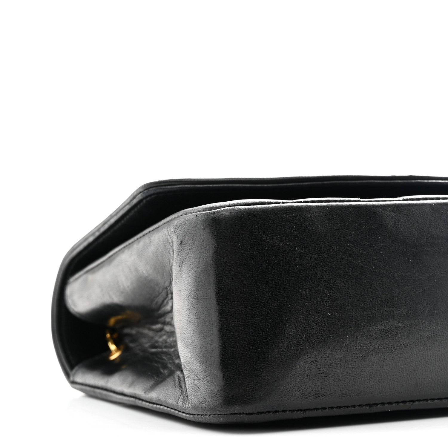 Lambskin Quilted Medium Single Flap Black